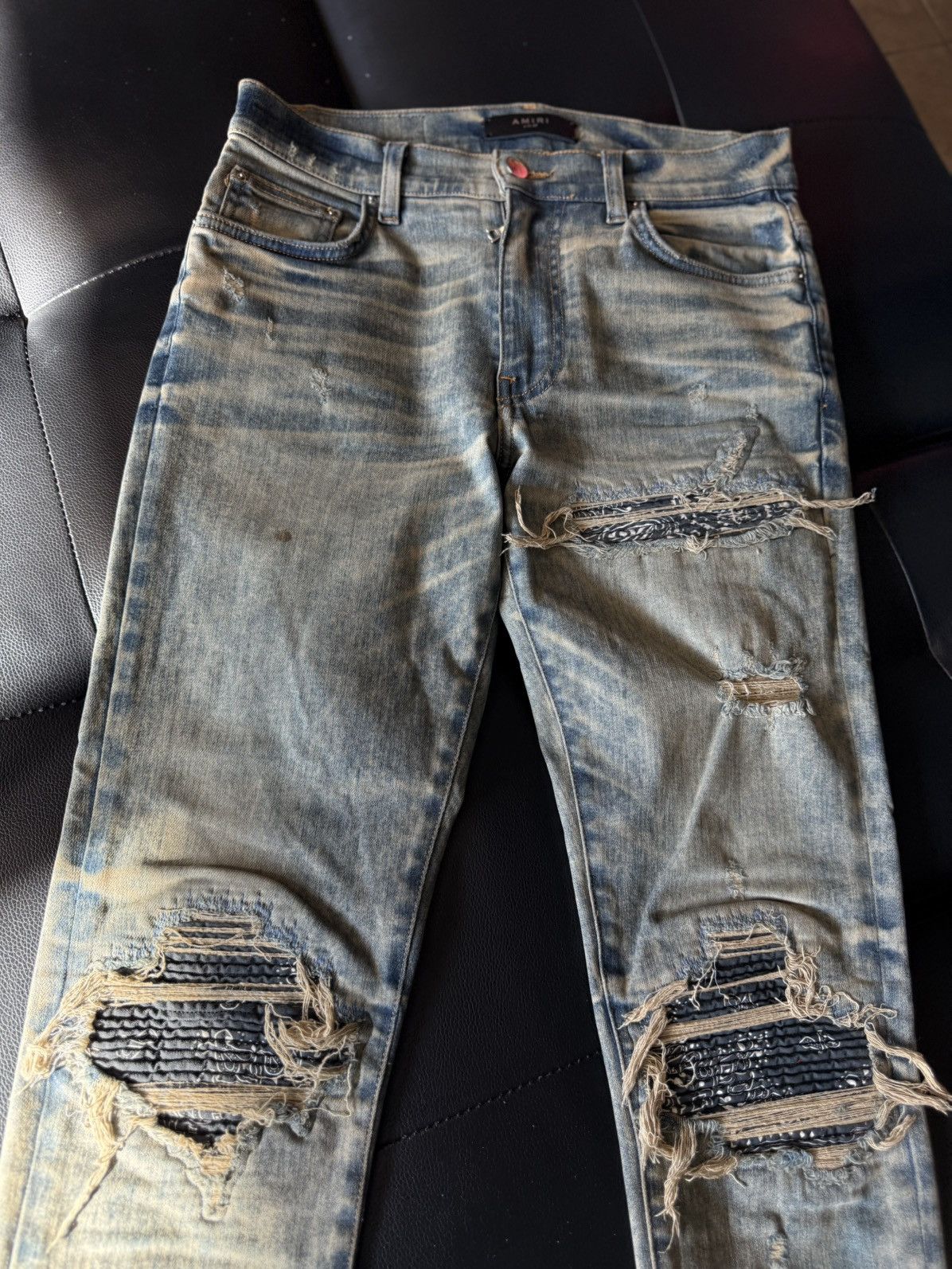 Amiri Amiri Blue Jeans Blue Bandanna Patch Size 30 Flawless 🧼 Size US 30 / EU 46 - 5 Thumbnail