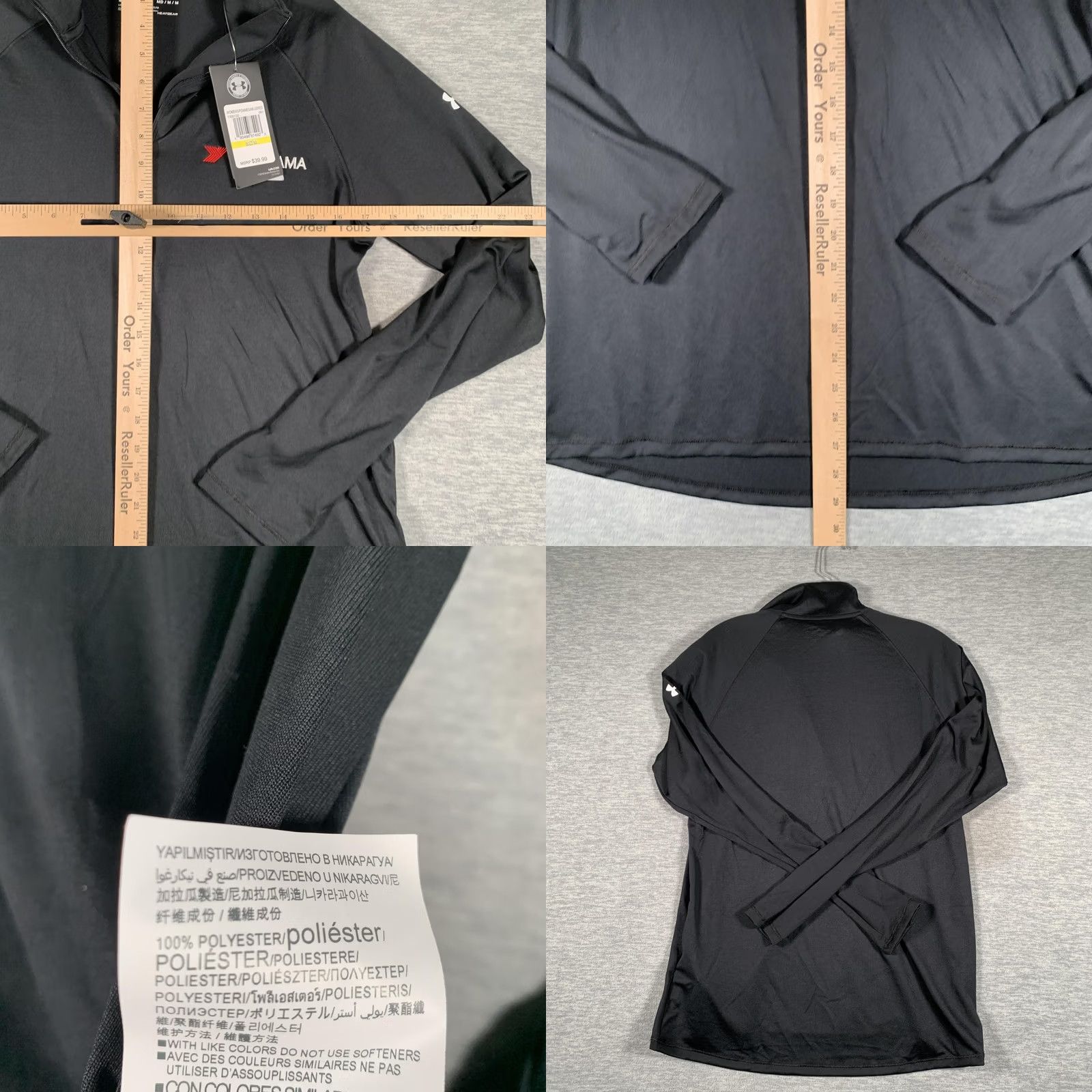 Under Armour Under Armour Pullover Shirt Womens M Black 1/4 Zip HeatGear Yokohama Logo Gyms & Training Size M / US 6-8 / IT 42-44 - 8 Thumbnail
