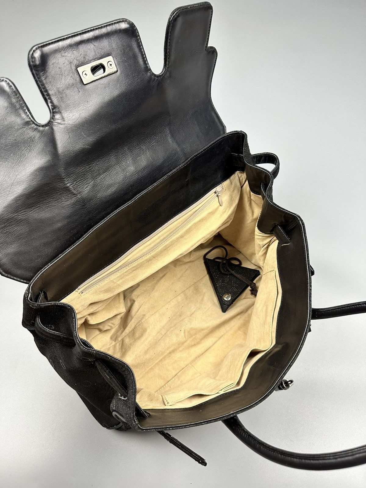 Handmade × If Six Was Nine 🔥Sick🔥Hermes Birkin Inspired Black Suede Leather Handle Bag Size ONE SIZE - 16 Thumbnail
