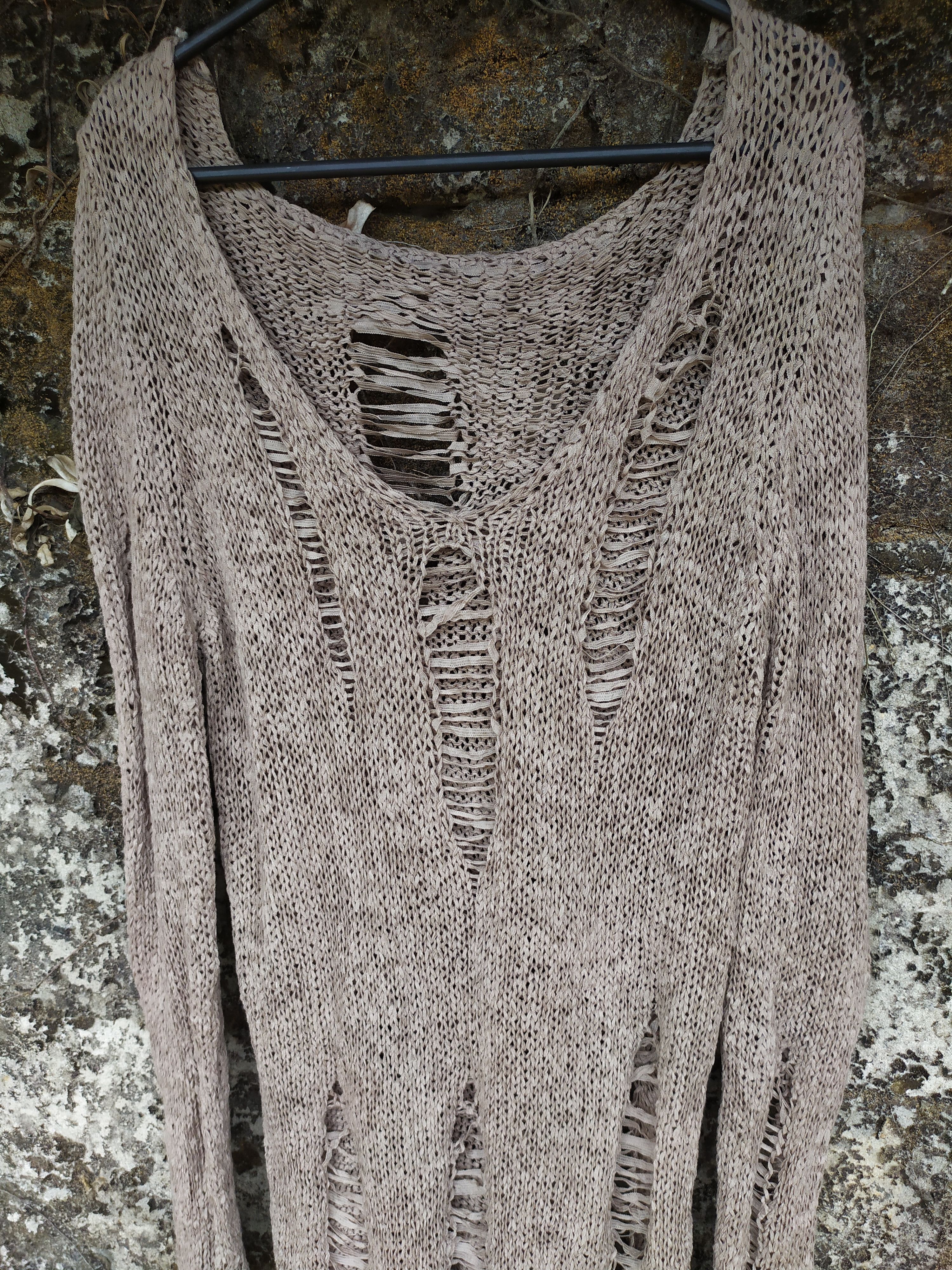 20471120 × Japanese Brand Unbrand Fishnet knit Distressed Size US M / EU 48-50 / 2 - 6 Thumbnail
