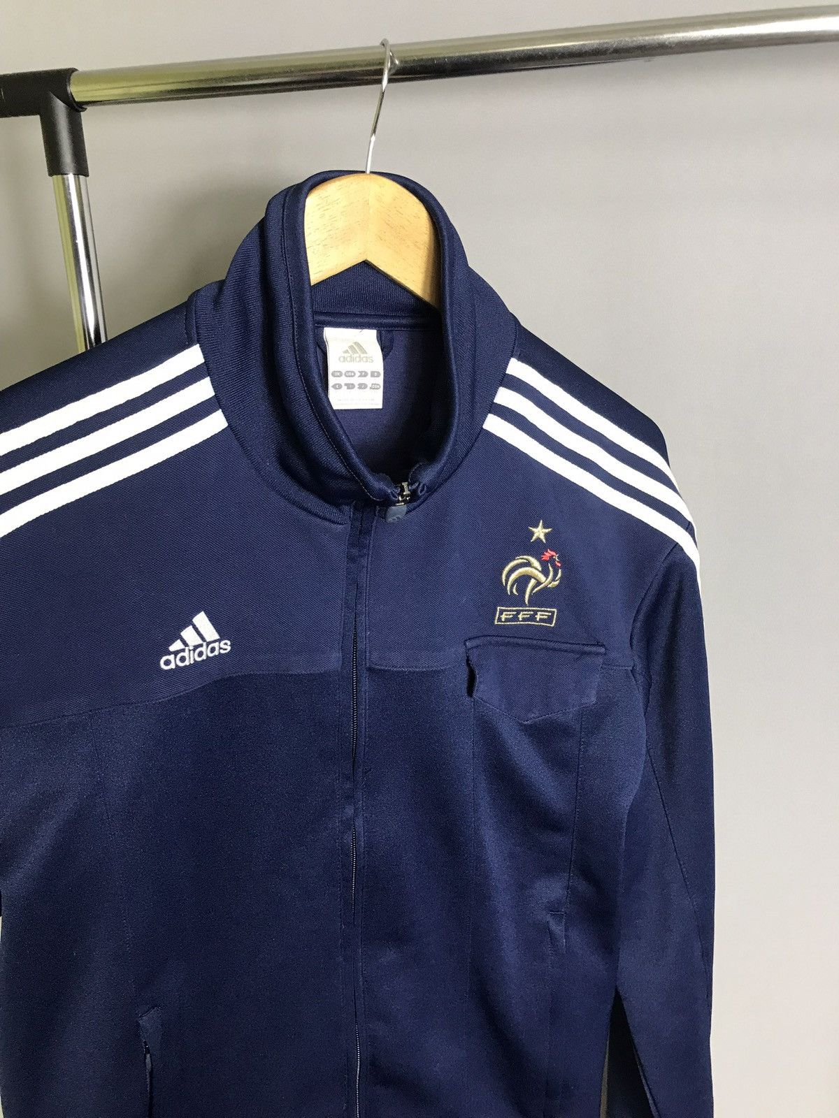 Adidas × Sports Specialties × Vintage France National 2007/2009 Blue Track Jacket Soccer Jersey Size US L / EU 52-54 / 3 - 3 Thumbnail