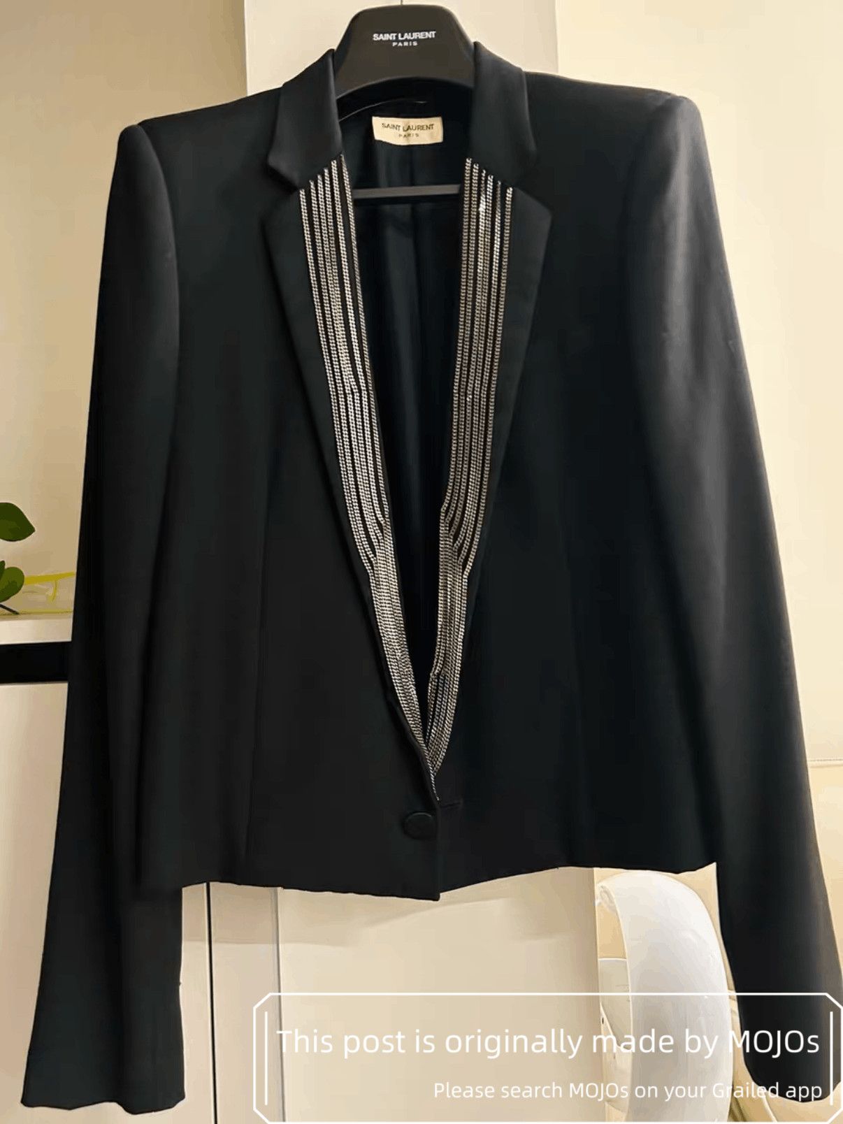 Saint Laurent Paris Sz 48 Saint Laurent Paris Chain Collar Blazer mojos931 Size US M / EU 48-50 / 2 - 1 Thumbnail
