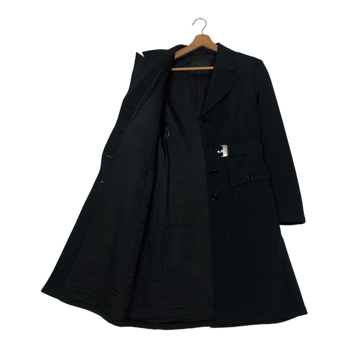 Prada 🔥RICH BLACK VINTAGE PRADA MILANO BONDAGE BELT JACKET Size M / US 6-8 / IT 42-44 - 12 Thumbnail