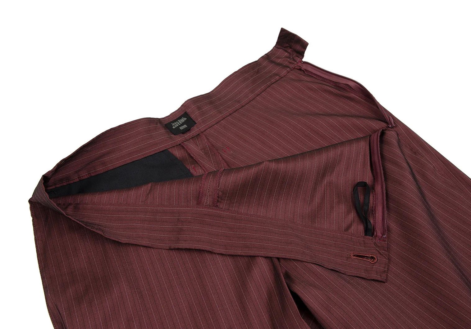 Jean Paul Gaultier Stretch Stripe Power Shoulder Suit Set in Red, Size 48 Size US M / EU 48-50 / 2 - 14 Thumbnail