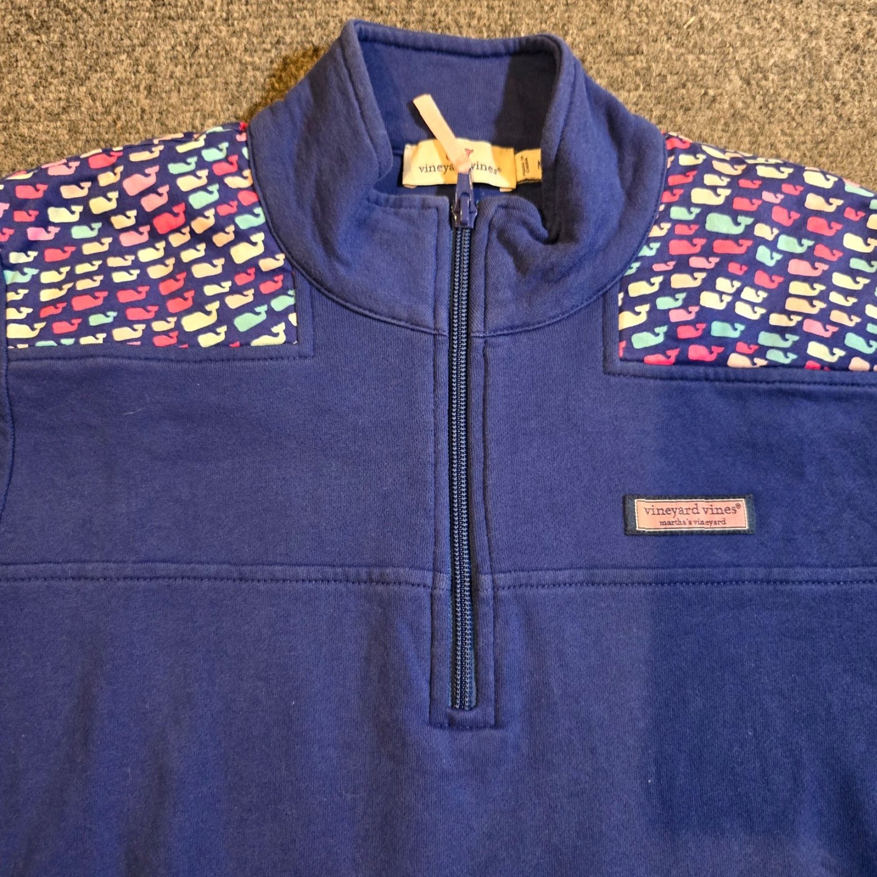 Vineyard Vines Vineyard Vines Sweater Womens Medium Blue 1/4 Zip Long Sleeve Logo Casual Preppy Size S / US 4 / IT 40 - 2 Thumbnail
