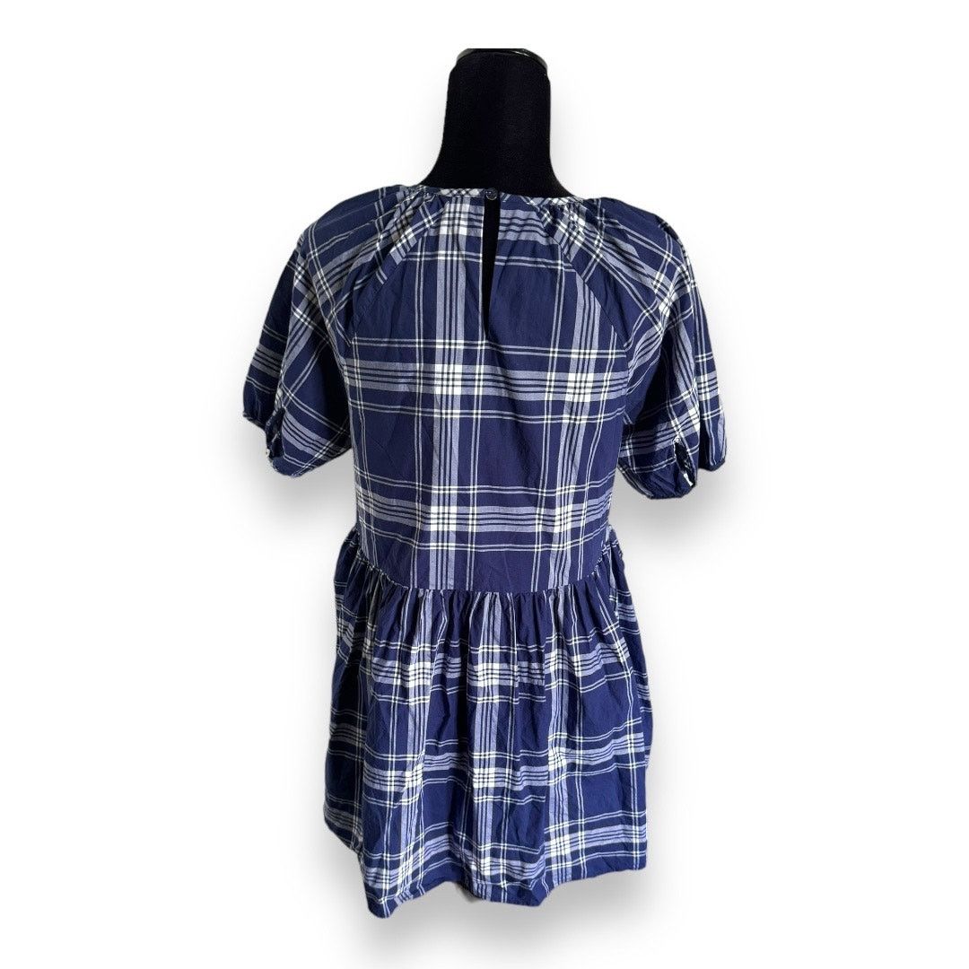 Hill House Hill House Womens Dress Sz XS Navy Blue White Adeline Plaid Size XS / US 0-2 / IT 36-38 - 6 Thumbnail