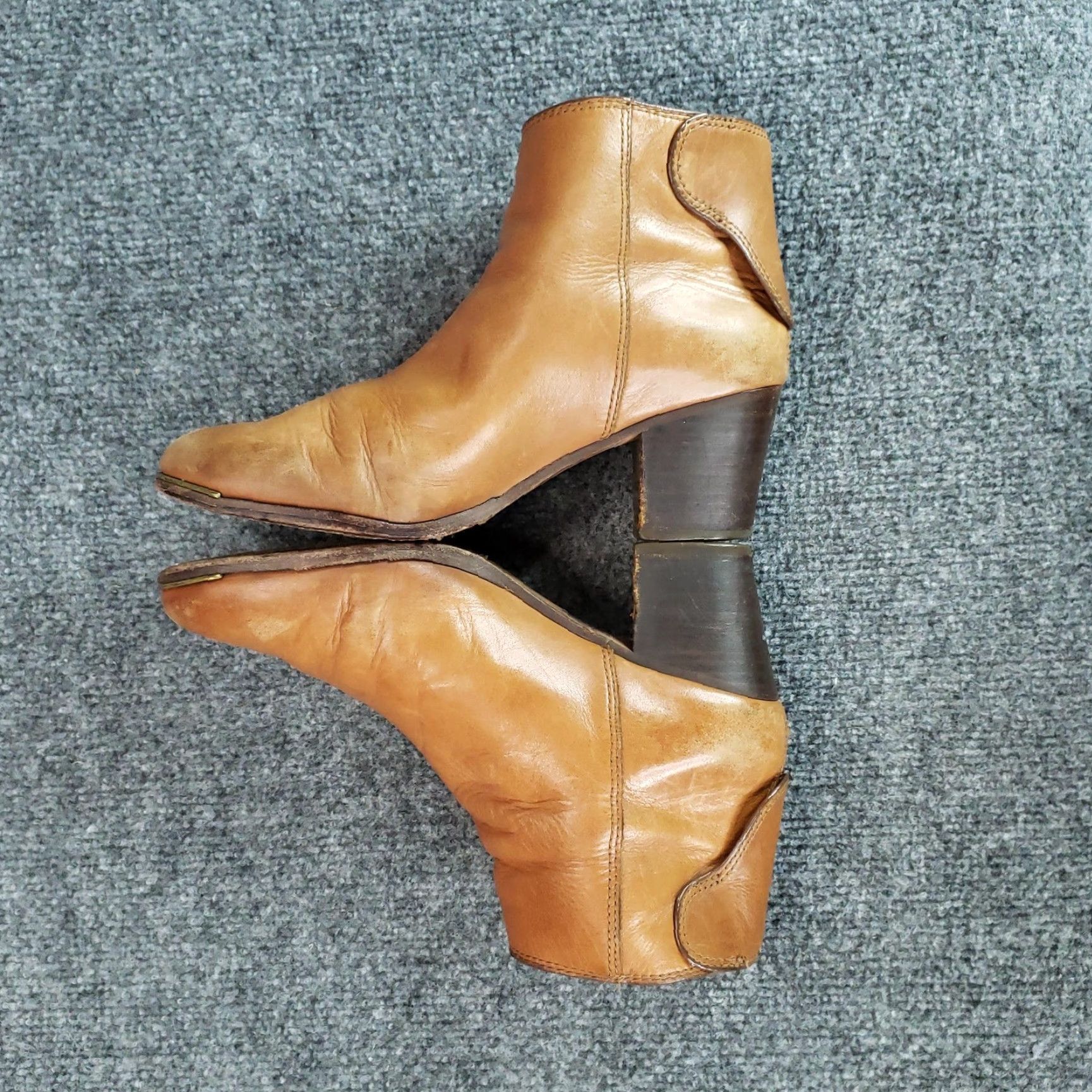 Coach Coach Waldorf Ankle Booties Womens Size 6.5 Brown Leather Zip Block Heel Size US 7 / IT 37 - 6 Thumbnail