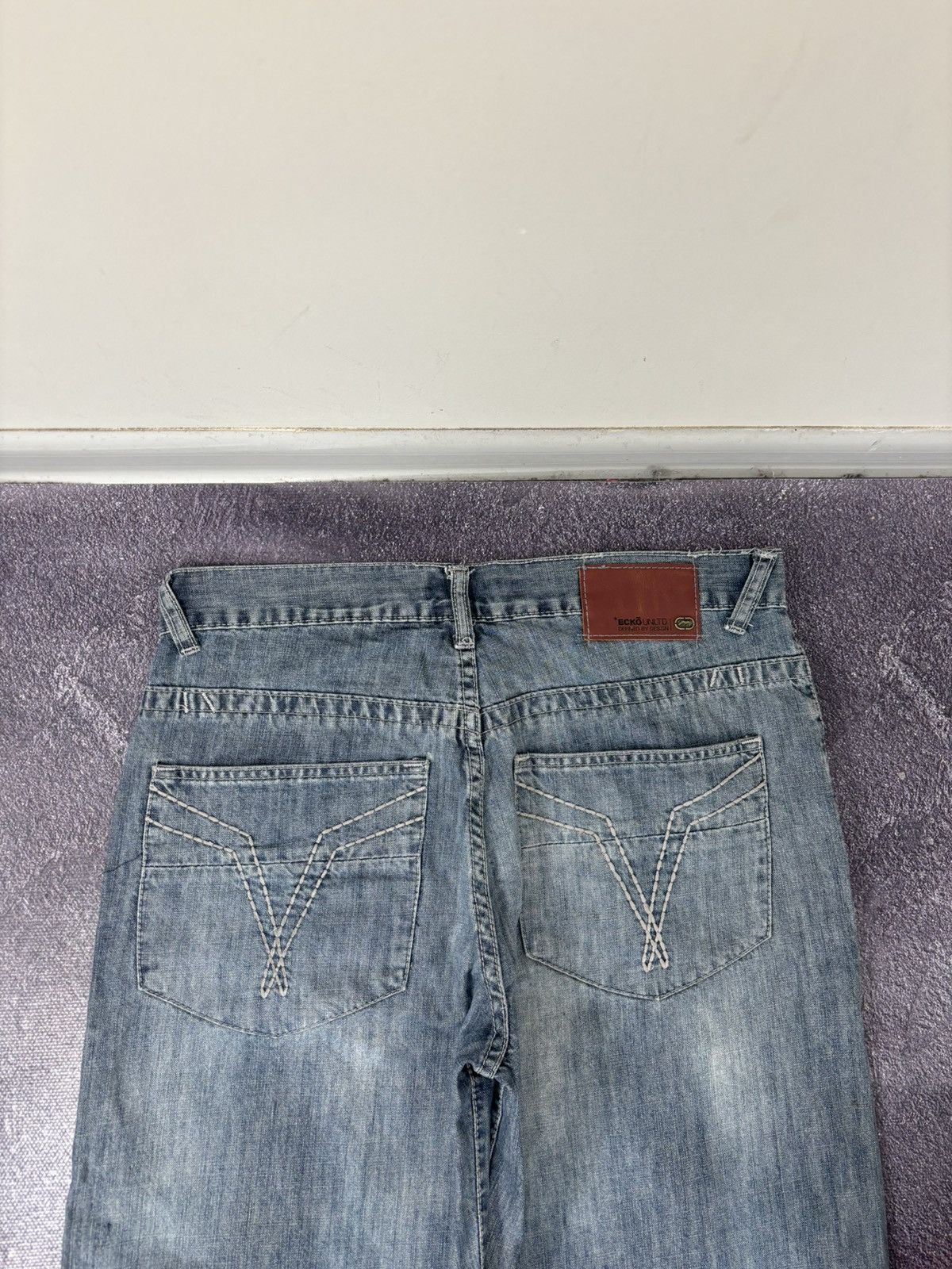 Ecko Unltd. Vintage Ecko Unltd Y2K Hip Hop Hype Faded Baggy Denim Shorts Size US 32 / EU 48 - 12 Thumbnail