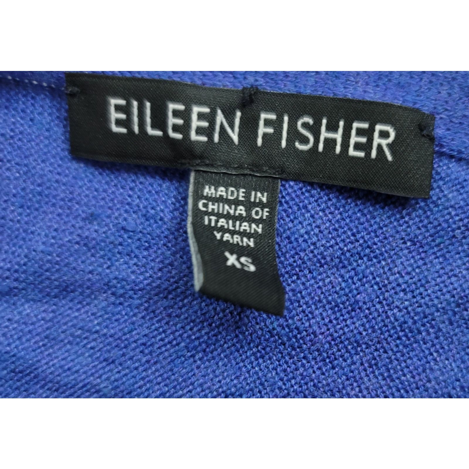 Other Eileen Fisher Blue Marled Draped Cowl Neck Sweater XS Size XS / US 0-2 / IT 36-38 - 4 Thumbnail