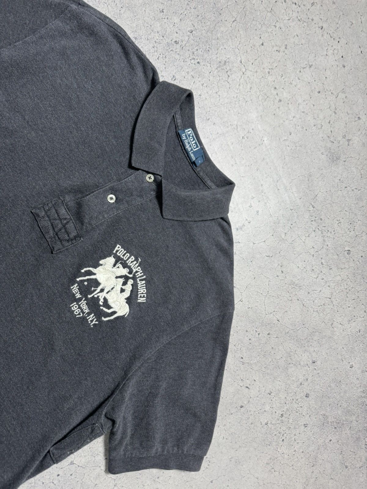 Polo Ralph Lauren Polo Ralph Lauren Big Pony #3 Vintage Polo Shirt Grey Size US L / EU 52-54 / 3 - 4 Thumbnail