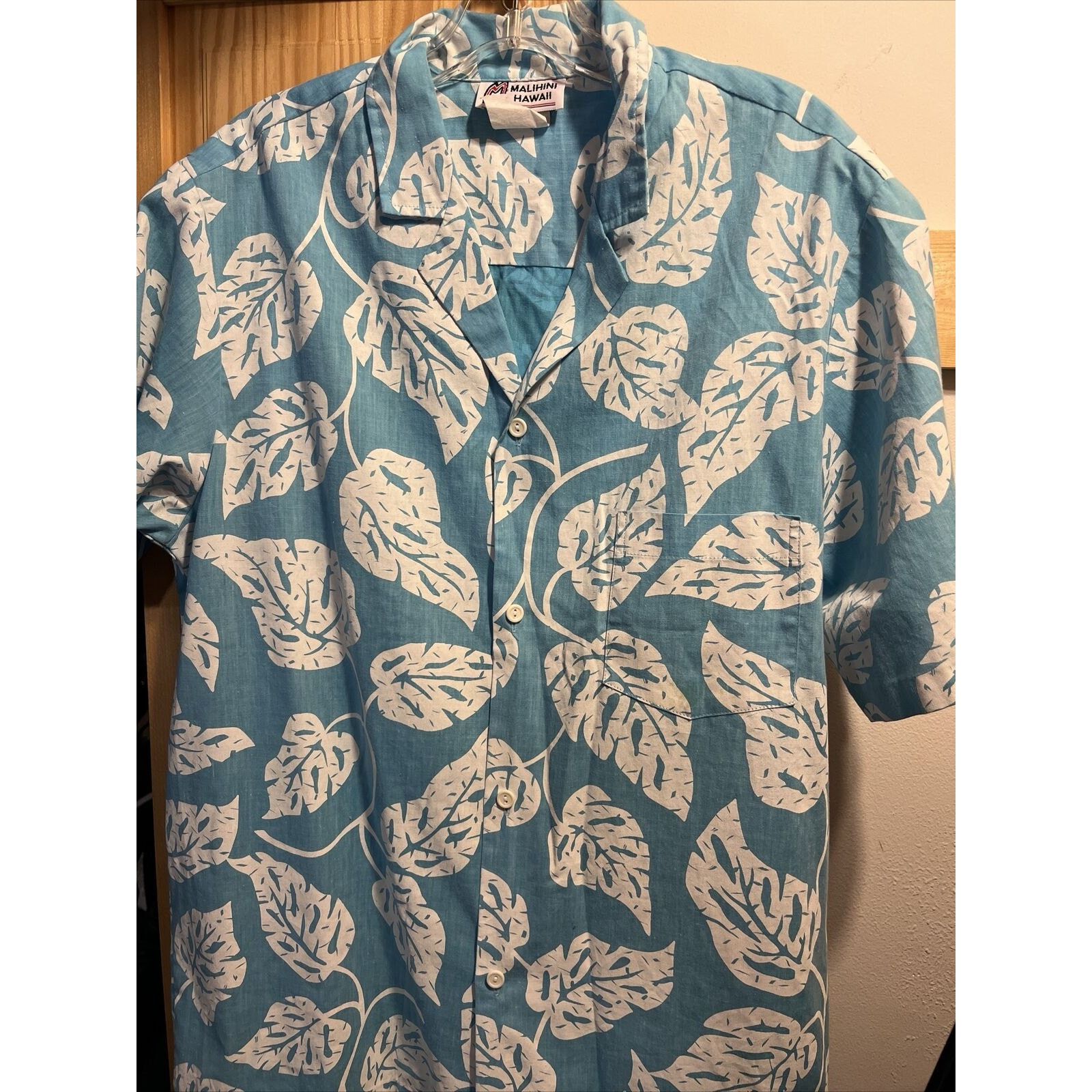 Other Malihini VTG Men’s L Blue Floral Cotton Blend Hawaiian Shirt Size US L / EU 52-54 / 3 - 6 Thumbnail
