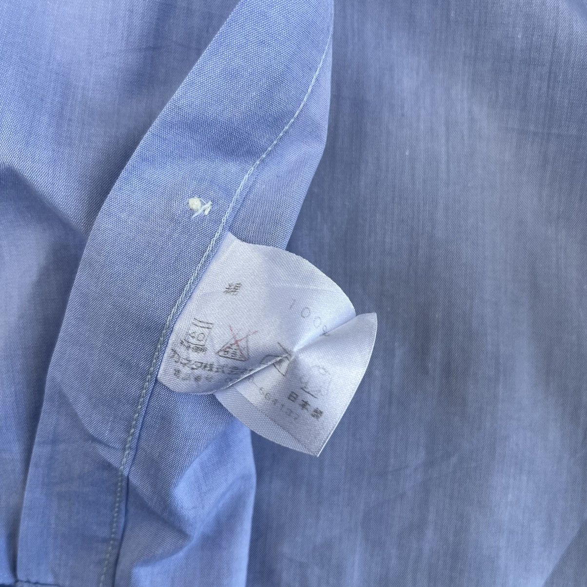 Balenciaga Vintage Balenciaga Paris Button Up Shirt Baby Blue Size US M / EU 48-50 / 2 - 6 Thumbnail