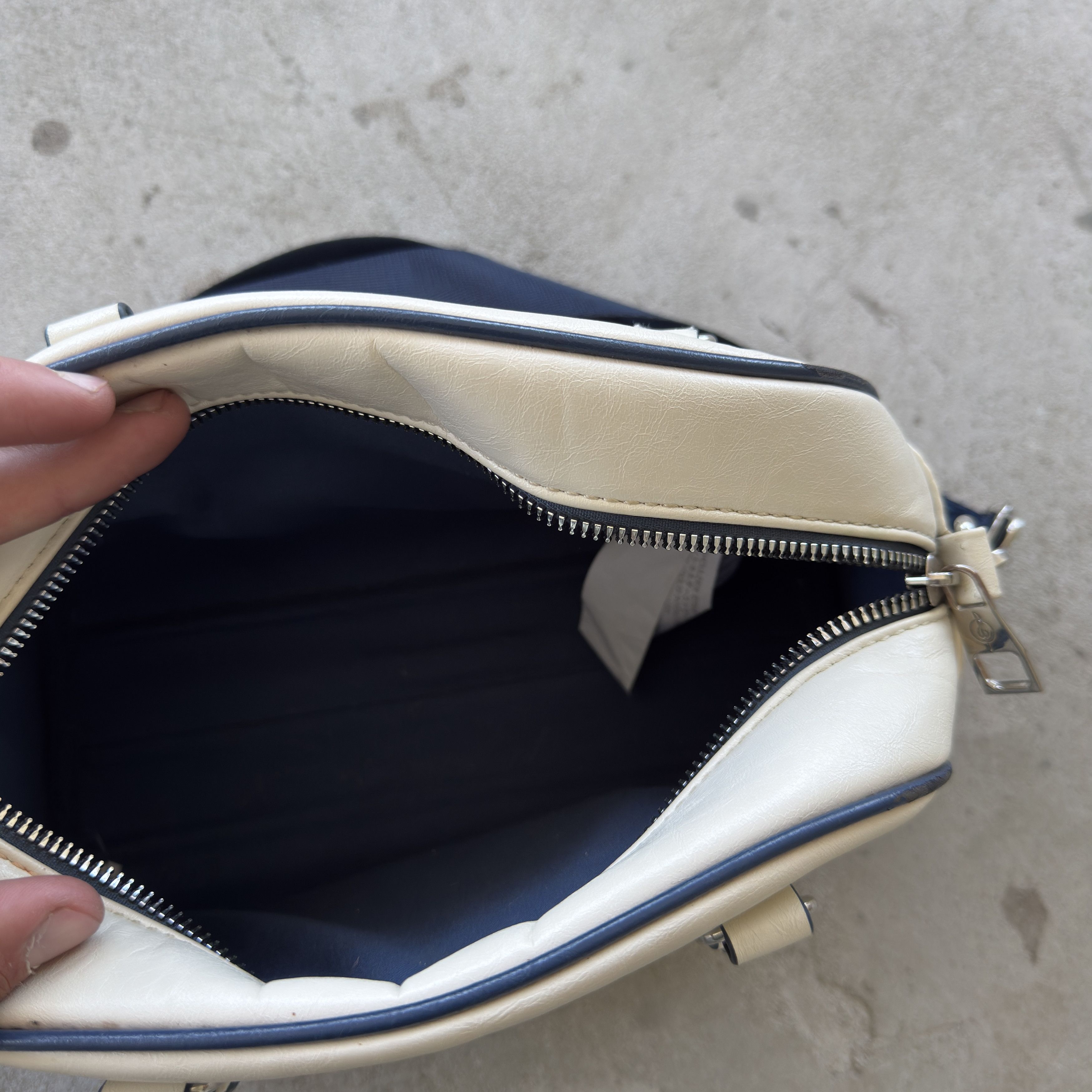 Starter Starter White Navy Blue Mini Bowling Handbag Crossbody Size ONE SIZE - 5 Thumbnail