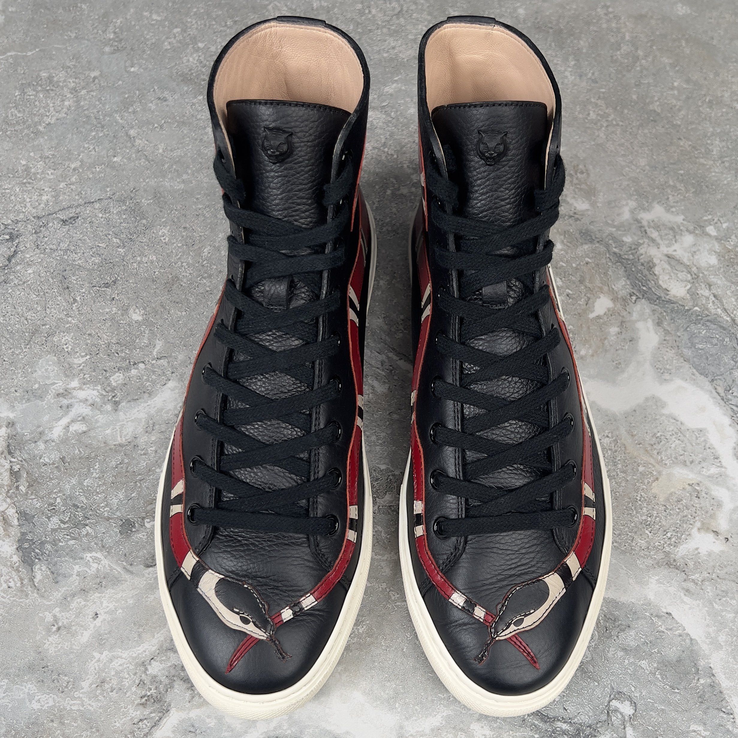 Gucci Gucci Major Snake High Top Sneakers Leather Size US 9 / IT 39 - 4 Thumbnail