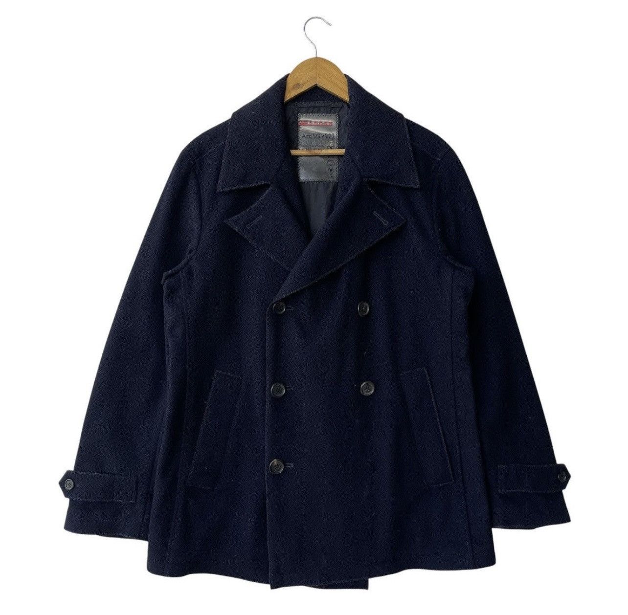 Prada PRADA Art SGV922 Double Breasted Virgin Wool Jacket Saiz 48 Size US M / EU 48-50 / 2 - 1 Thumbnail