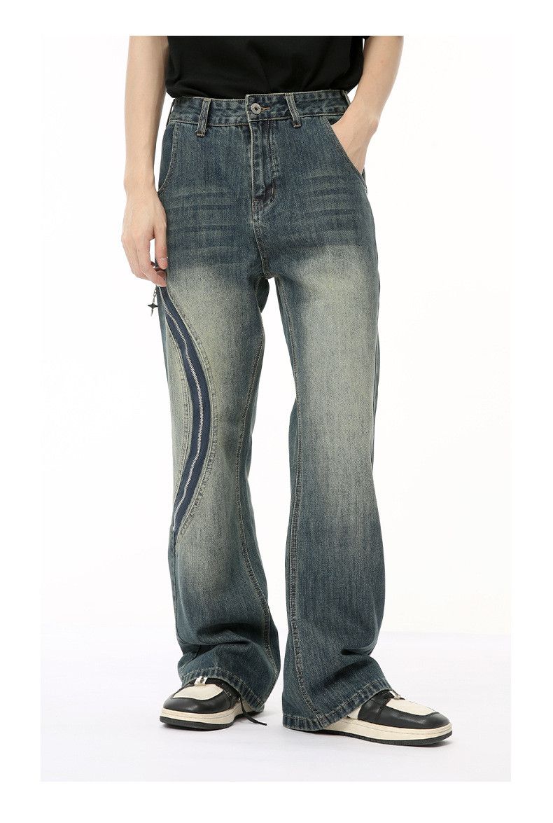 Japanese Brand × Jean American street side zipper stitching designer jeans for men Size US 32 / EU 48 - 2 Thumbnail