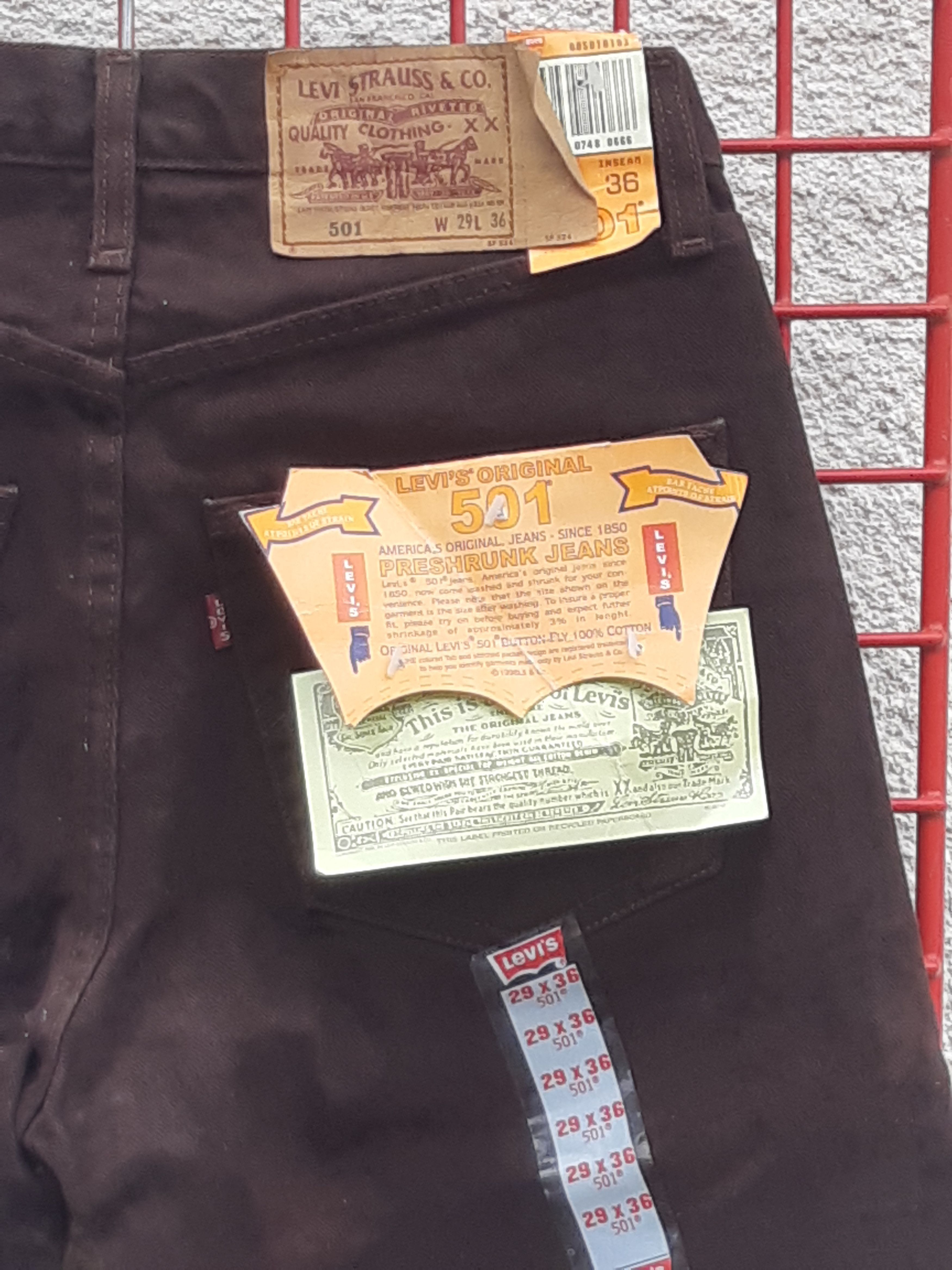 Levi's Vintage 90s LEVIS 501 Jeans USA size W29 L36 NWT Size 29" - 4 Thumbnail