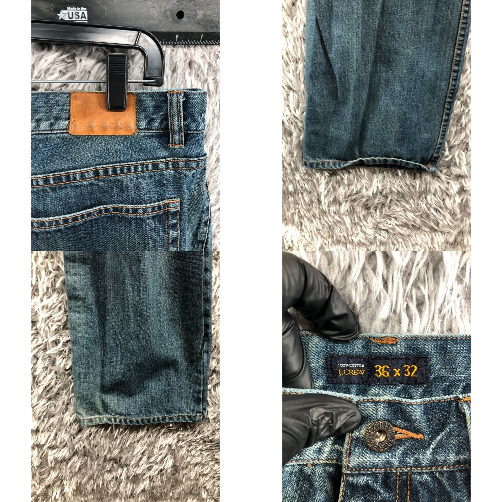 J.Crew J.Crew Jeans 36x32 Mens Mid Straight Blue Denim 5-Pocket Regular Belt Loops Medium Wash 36 Immutable Regular Fit Size US 36 / EU 52 - 8 Thumbnail