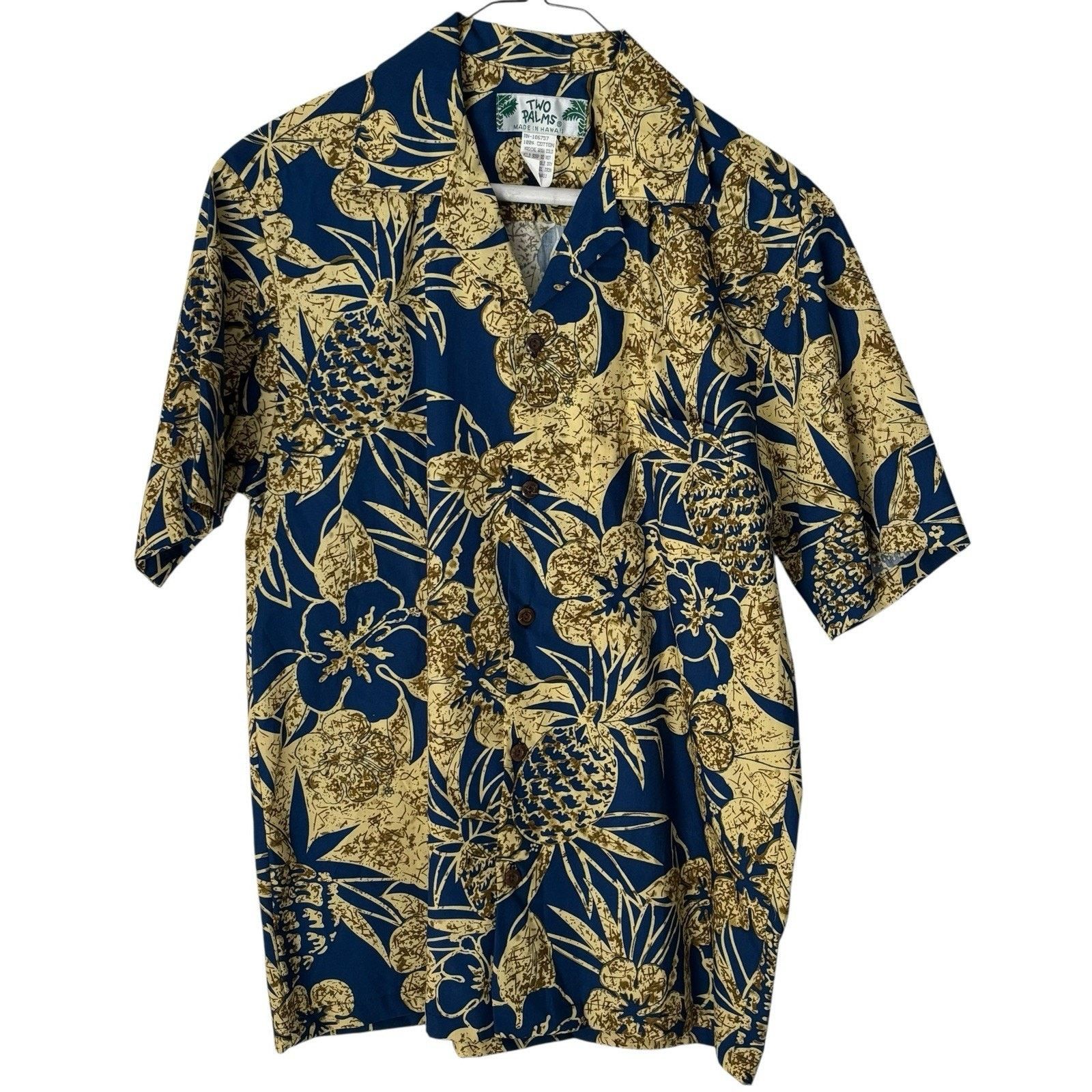 Other Two Palms Hawaiian S/S Button Up Tropical Cotton Men's Small Size US S / EU 44-46 / 1 - 1 Thumbnail