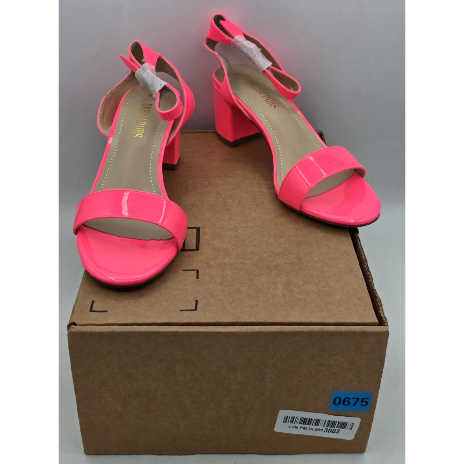 Pinko Dream Pairs Women’s Chunky Block Heel Open Toe - Size 9 - Color Hot Pink - Strappy Ankle - Faux Leather - Open Toe Woman Size US 9 / IT 39 - 2 Thumbnail