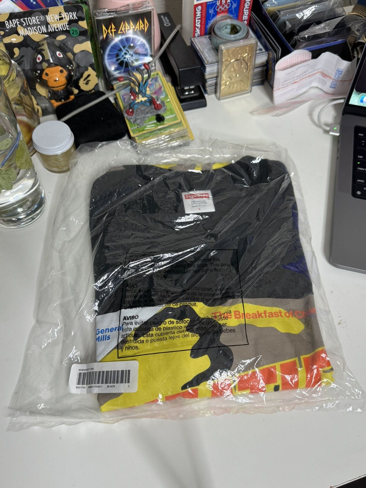 Supreme Supreme Wheaties Tee Black NWT Large Size US L / EU 52-54 / 3 - 2 Thumbnail
