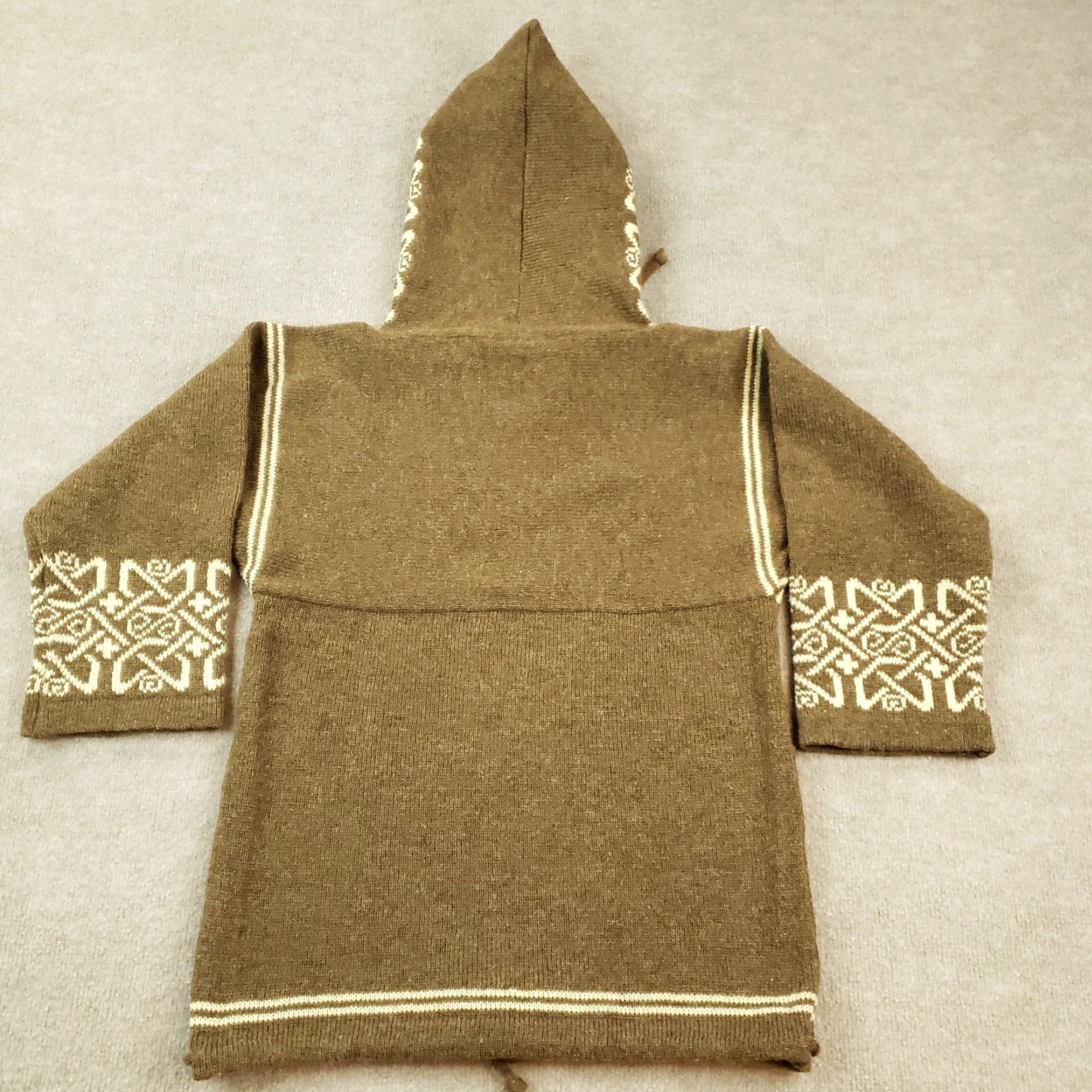 Vintage Antur Aelhaearn Brown Wool Pullover Hoodie Womens Small Long Sleeve Size S / US 4 / IT 40 - 8 Thumbnail