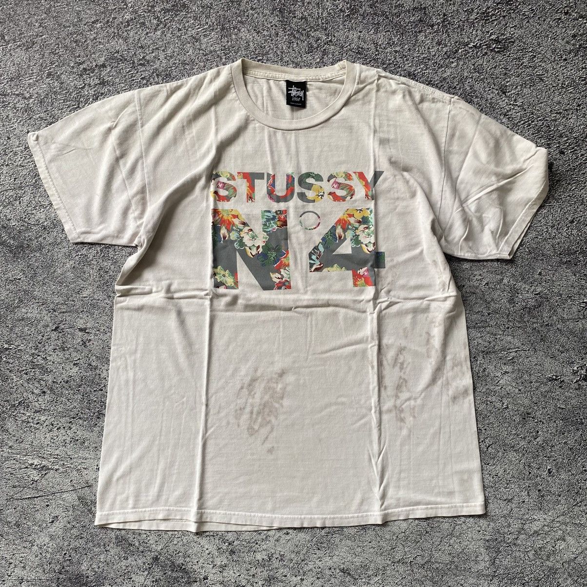 Japanese Brand × Stussy Stussy N4 Floral White Tshirt Size US L / EU 52-54 / 3 - 1 Thumbnail