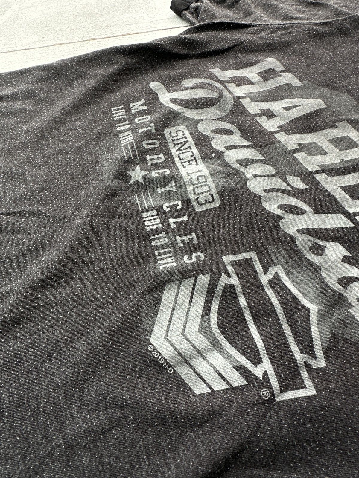 Harley Davidson 🚨VNTG HARLEY DAVIDSON WOMEN BLACK TEE BIG LOGO GOAT Size M / US 6-8 / IT 42-44 - 7 Thumbnail