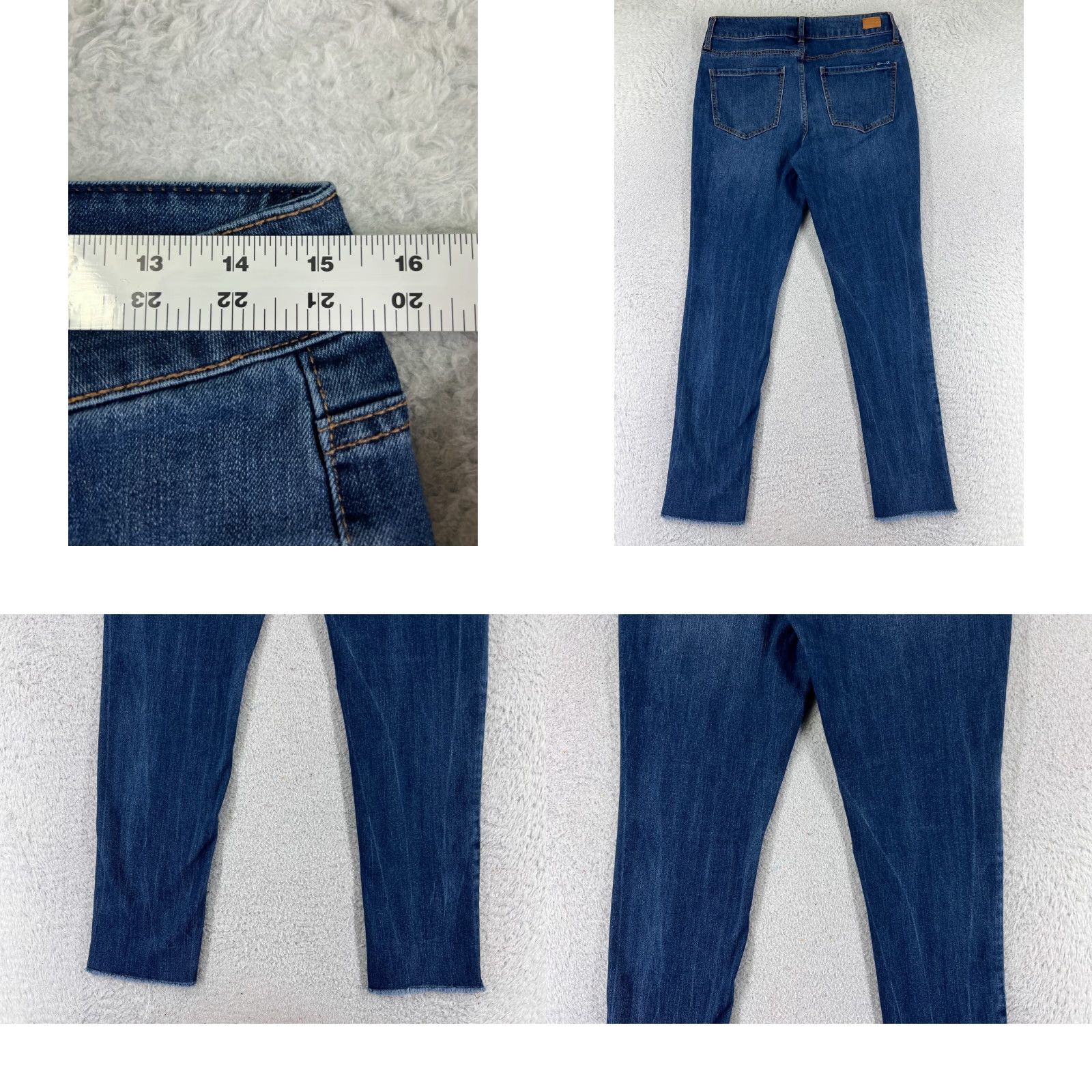 Vintage Seven7 Jeans Women Skinny Denim Blue 28x29 Medium Rise 6 Regular Cotton Blend 5-Pocket Distressed Vintage No Size 28" / US 6 / IT 42 - 9 Thumbnail