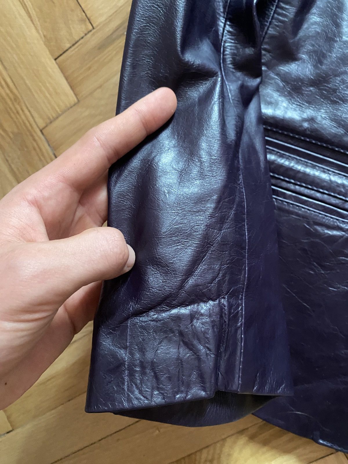 Ann Demeulemeester Archive SS01 Ann Demeulemeester Leather Distressed Blazer Size S / US 4 / IT 40 - 10 Thumbnail