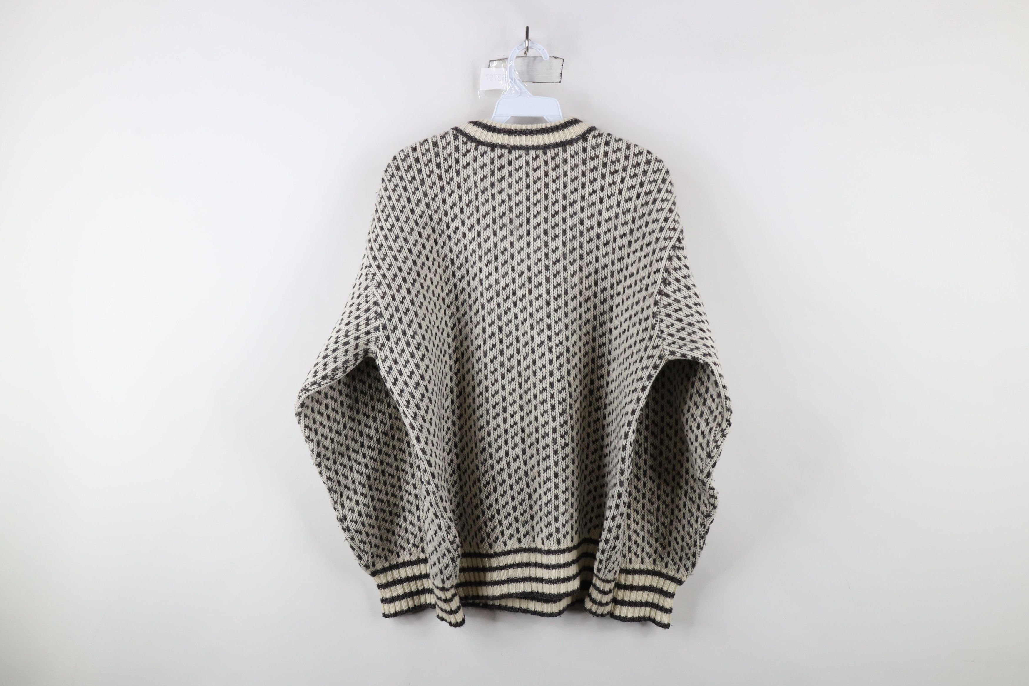 Vintage Vintage 70s Streetwear Wool Blend Knit Geometric Sweater Size US XXL / EU 58 / 5 - 8 Thumbnail