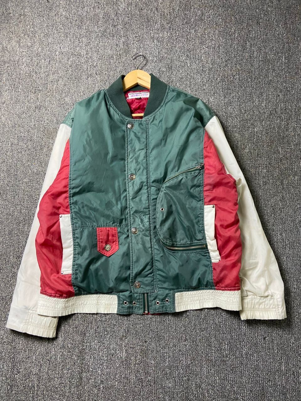 Japanese Brand Agress Sports Brand Color Block Bomber Style Jacket (183) Size US M / EU 48-50 / 2 - 1 Thumbnail