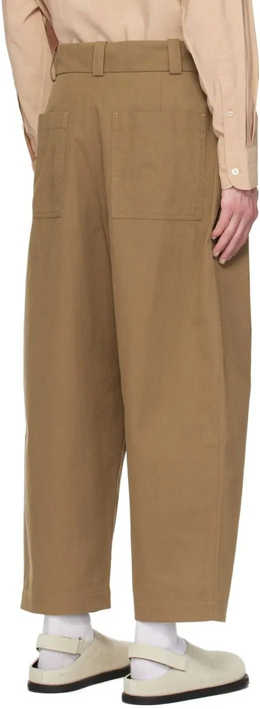 Studio Nicholson o1mle1024 Volume Pleat Pants in Soil Size US 32 / EU 48 - 4 Thumbnail