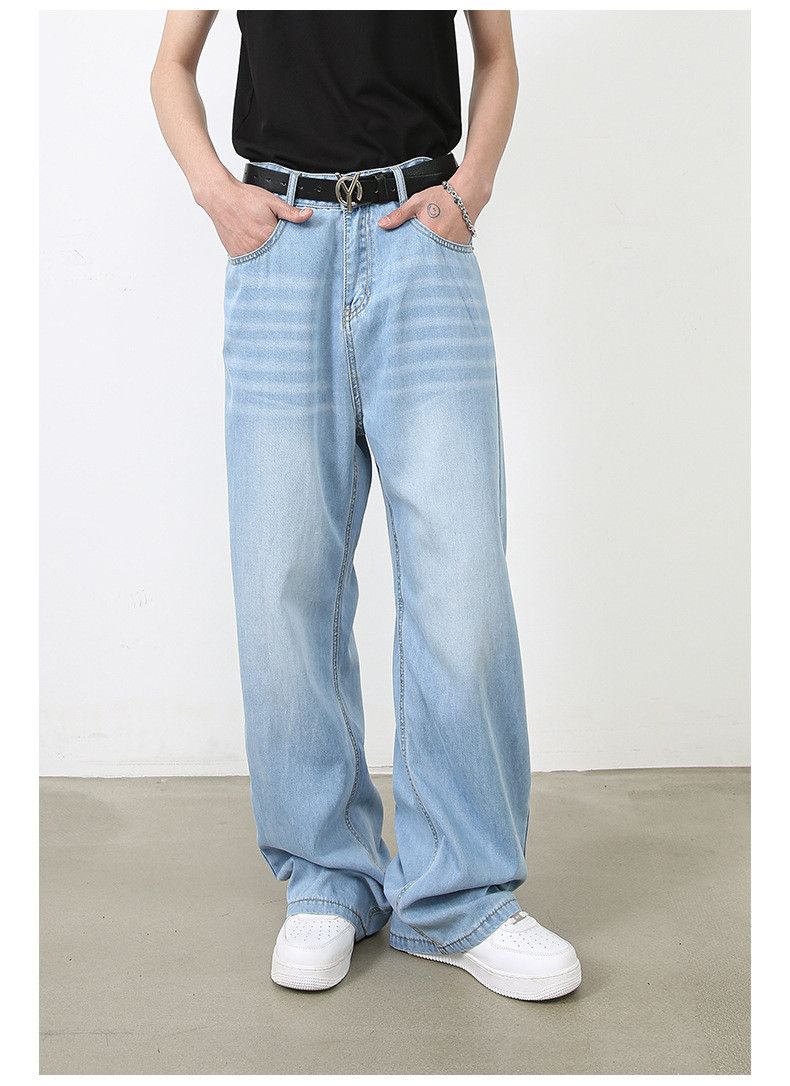 Japanese Brand × Jean Men's light blue washed retro straight loose jeans Size US 32 / EU 48 - 1 Thumbnail