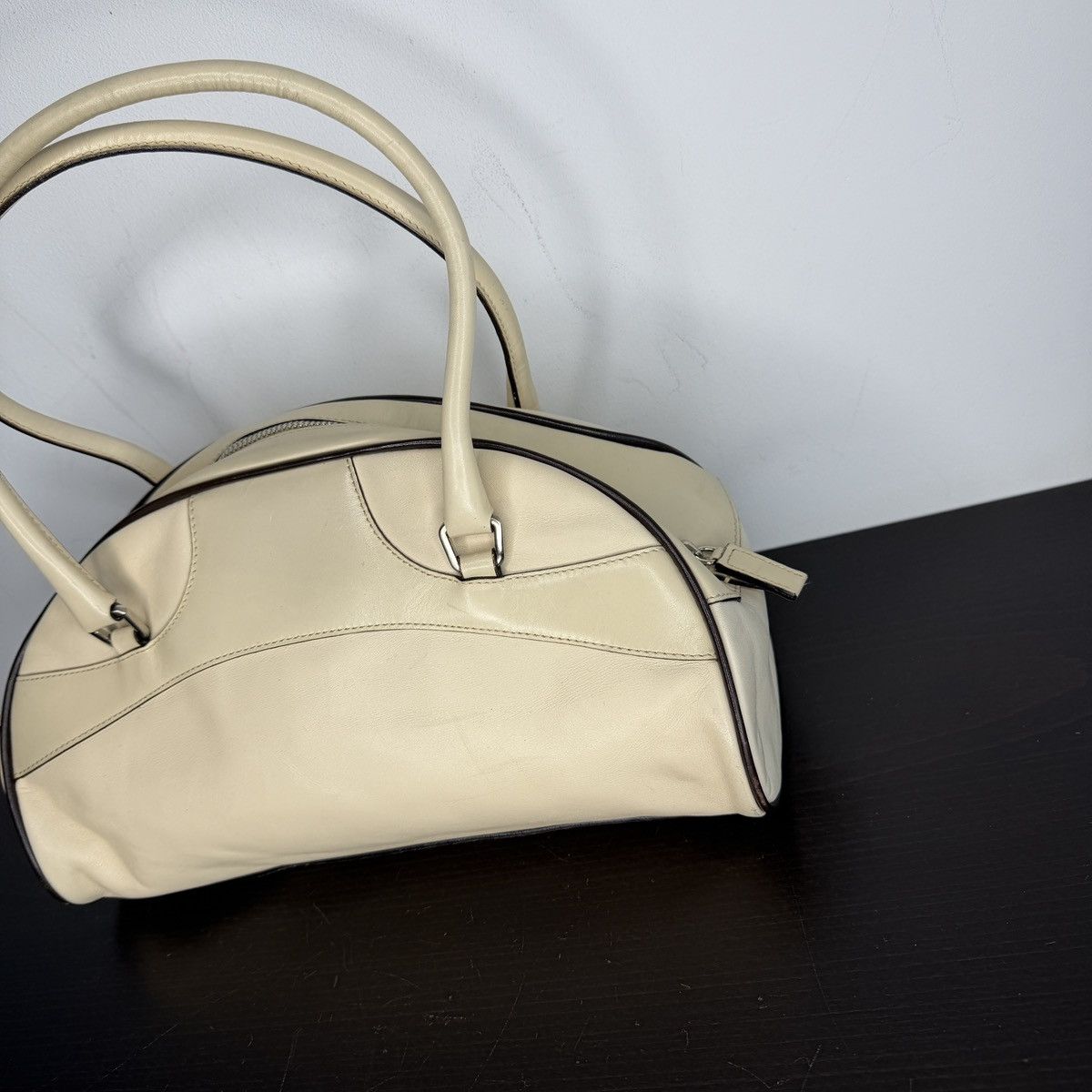 Prada Prada Vintage Leather Bag Beige Size ONE SIZE - 7 Thumbnail