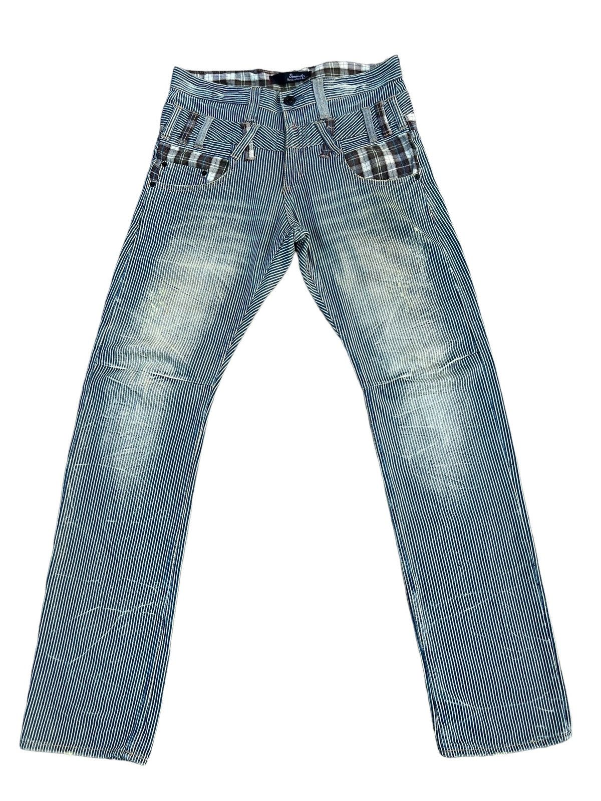 Dominated Handcrafted Double Waist Hickory Striped Denim
