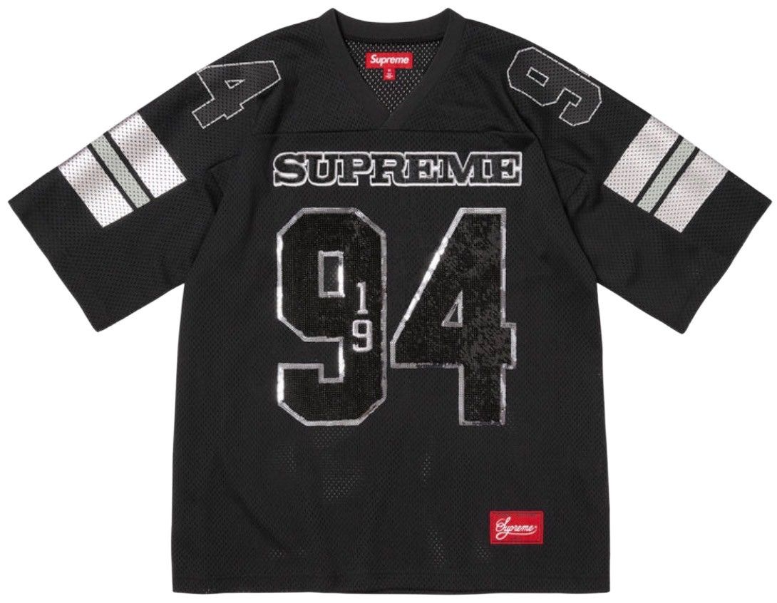 Supreme Supreme Bones Football Jersey Black | Grailed