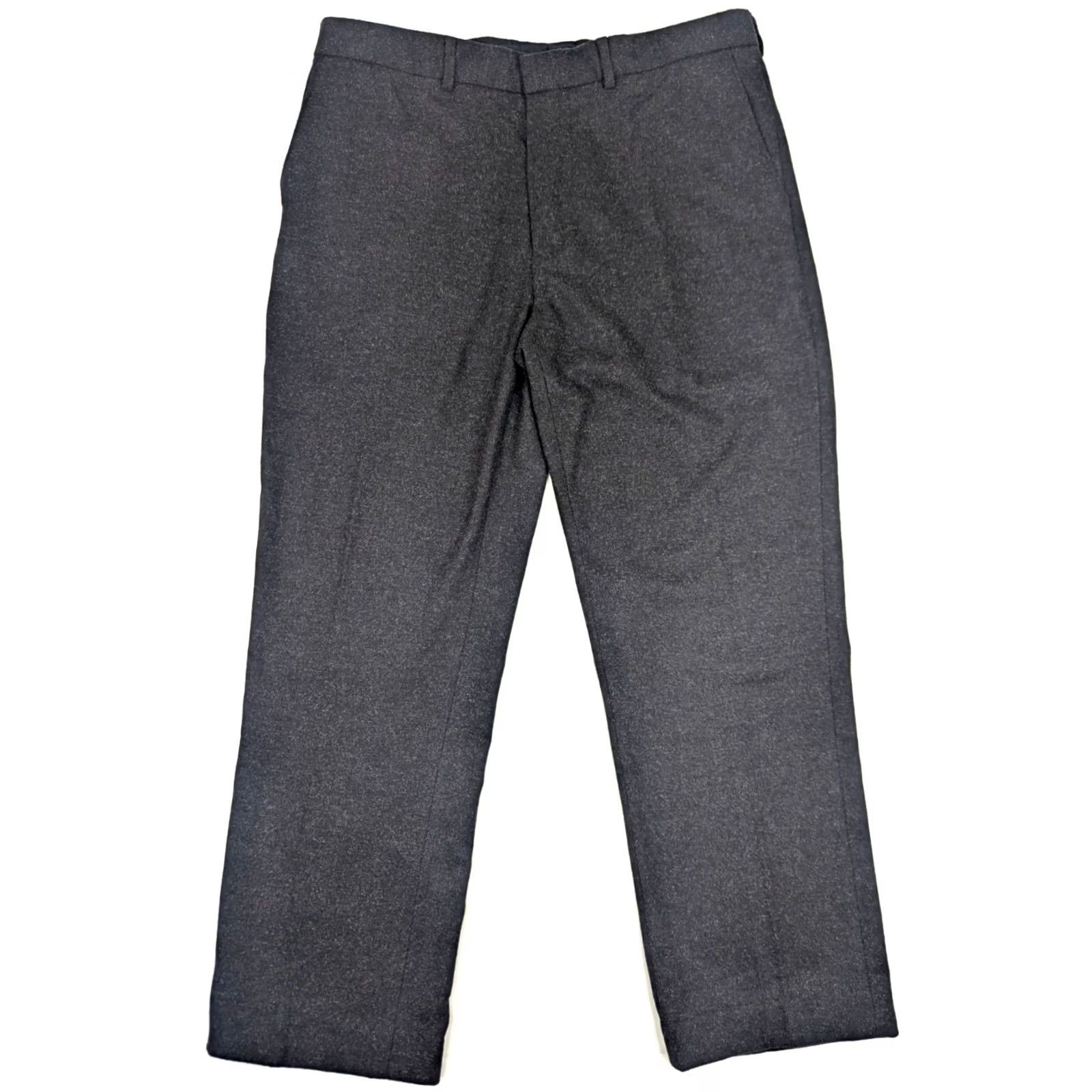 Polo Ralph Lauren VINTAGE Polo Ralph Lauren Wool Blend Dark Gray Heathered Pleated Pants 38L Men Wool Blend Dress Pants 90s Preppy Retro Wedding Classic Gray Mens Size US M / EU 48-50 / 2 - 2 Thumbnail