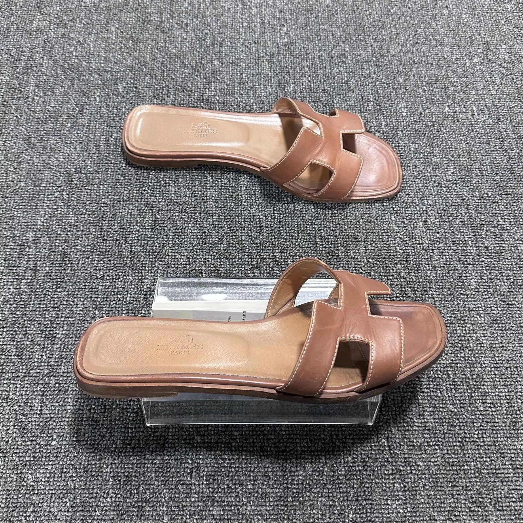 Hermes HERMES Brown 95 New Slippers 38.5 Size US 8 / IT 38 - 4 Thumbnail