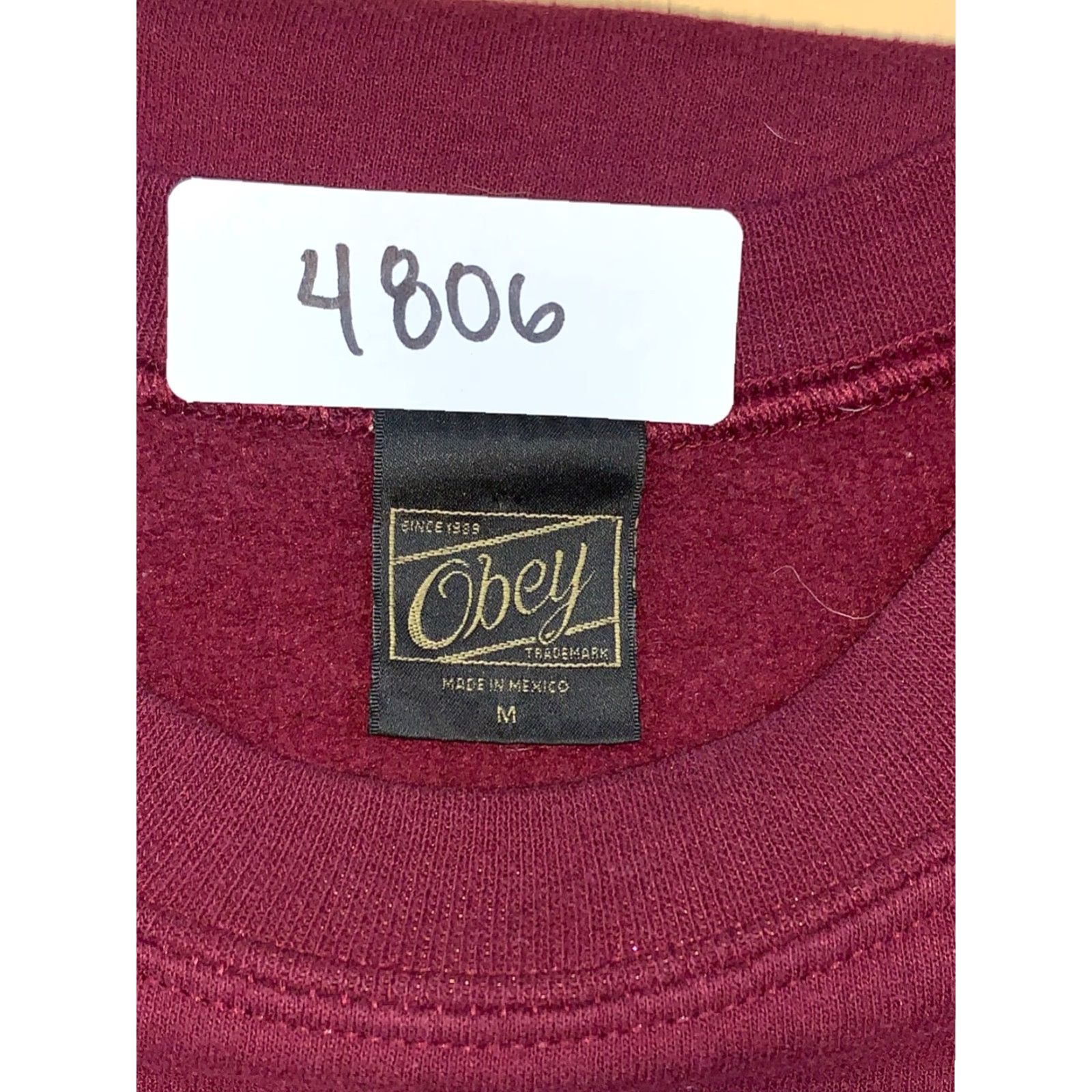 Obey OBEY Sweater Men Crew Neck Long Sleeve Red M Pullover Casual Big Logo Cheetah Print Vintage No Size US M / EU 48-50 / 2 - 4 Thumbnail
