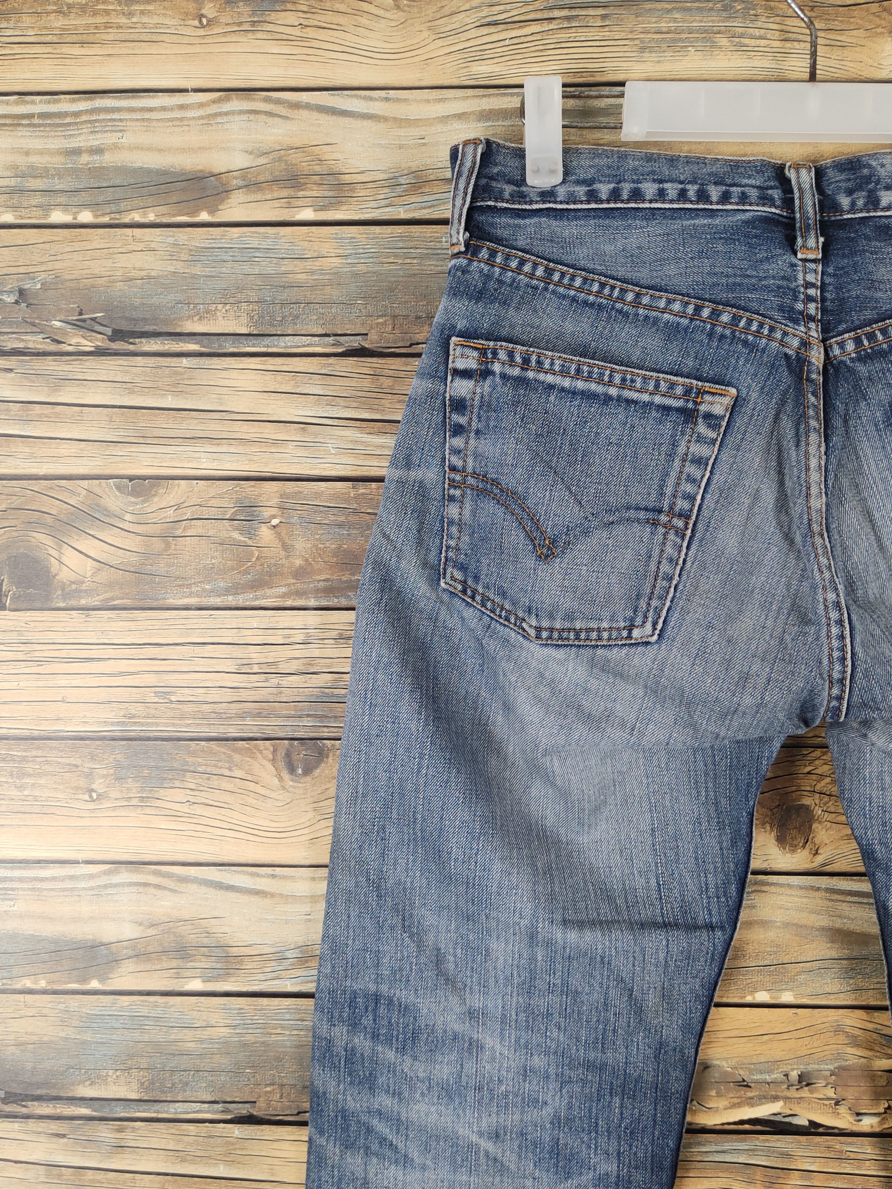 Levi's Levi's Dark Blue Faded Distressed Ripped Jeans #W1387 Size US 31 - 8 Thumbnail