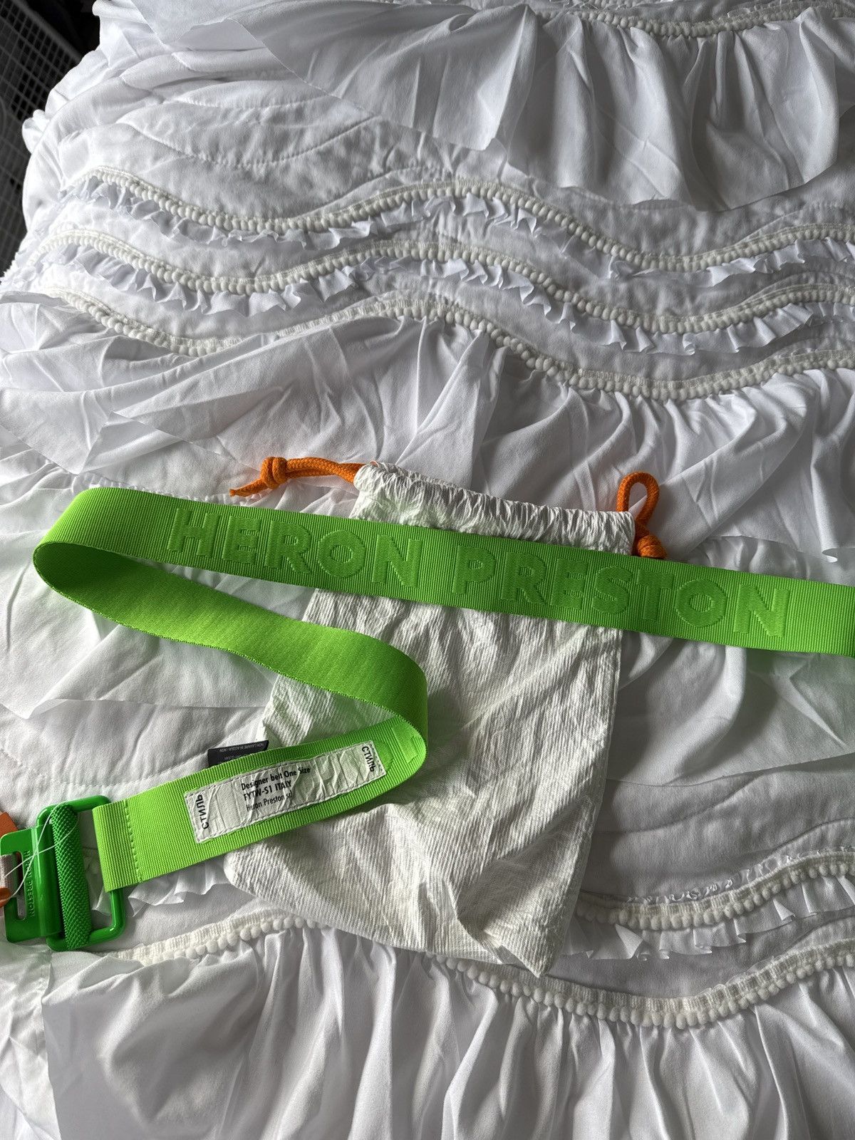 Heron Preston Heron Preston “Tape Belt” AKA Roller-Coaster Belt Size ONE SIZE - 5 Thumbnail