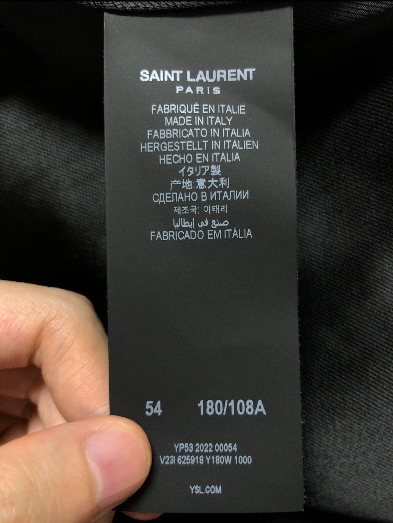 Saint Laurent Paris Saint Laurent Paris Logo Teddy Black Sz. 54 Size US L / EU 52-54 / 3 - 9 Thumbnail