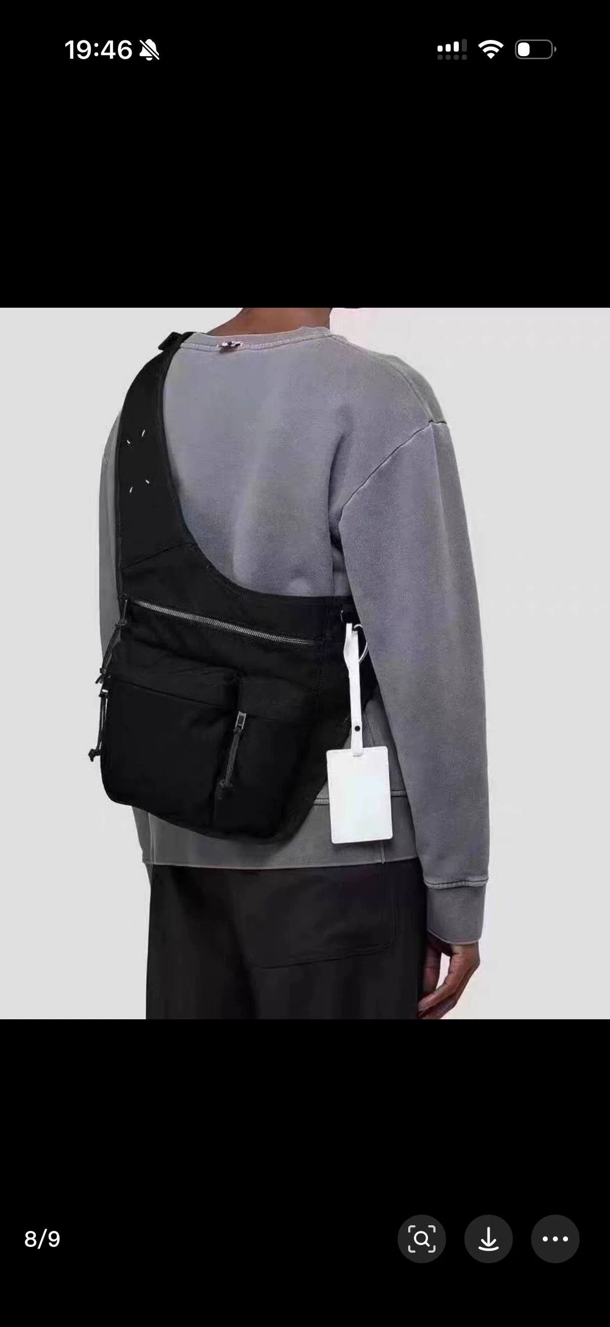 Maison Margiela Maison Margiela Black Four-Stitch Crossbody Bag Size ONE SIZE - 9 Thumbnail