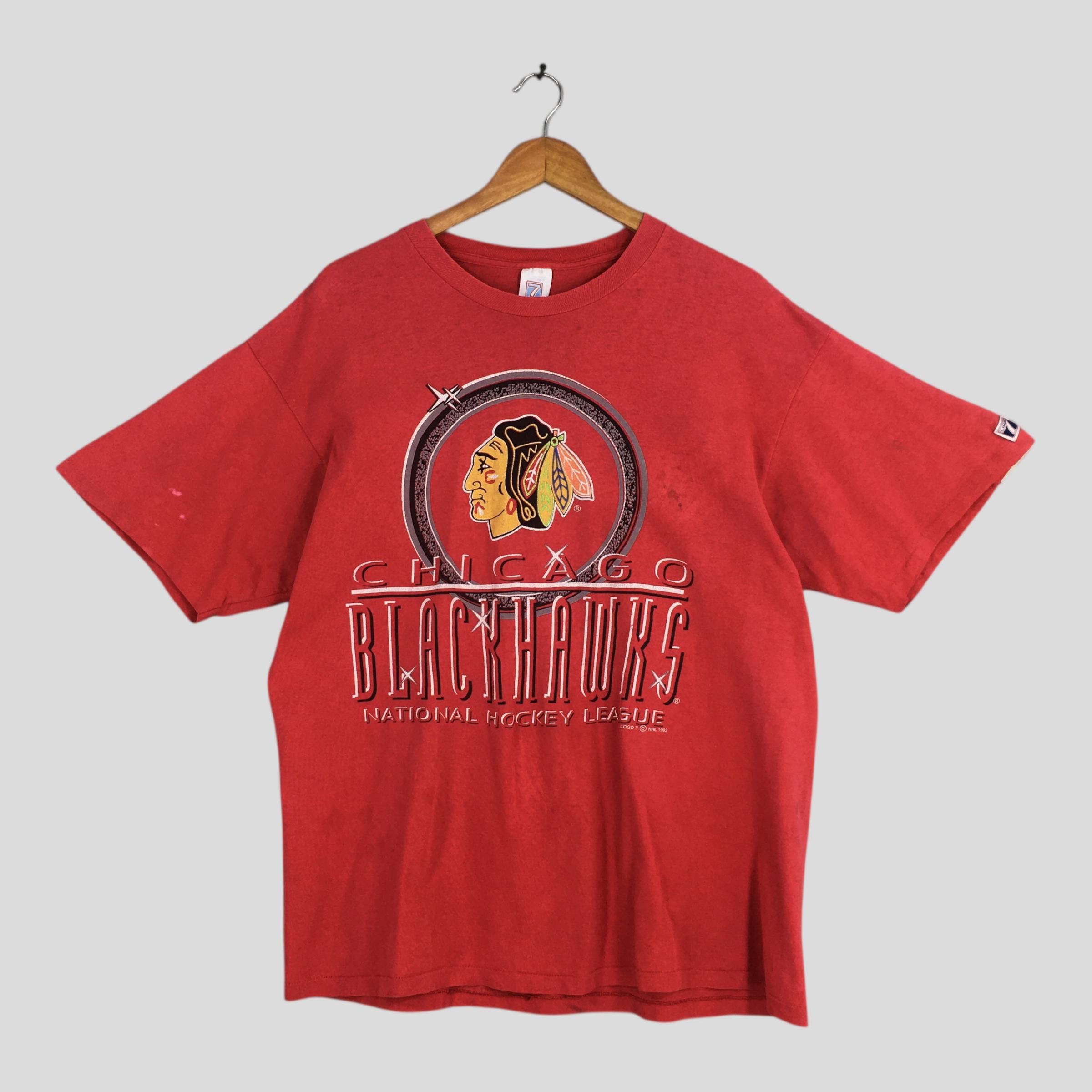 NHL Vintage Chicago Blackhawks NHL Red Tshirt Large Size US L / EU 52-54 / 3 - 1 Thumbnail