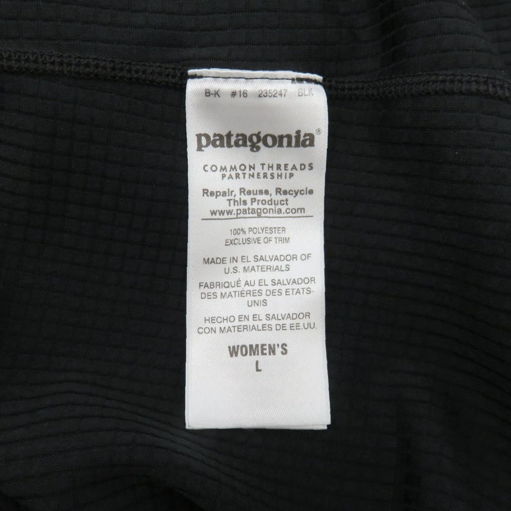 Patagonia Patagonia Shirt Women Large Capilene Baselayer Midweight Solid Black Long Sleeve Crew Neck Capilene Baselayer Shirt Size L / US 10 / IT 46 - 7 Thumbnail