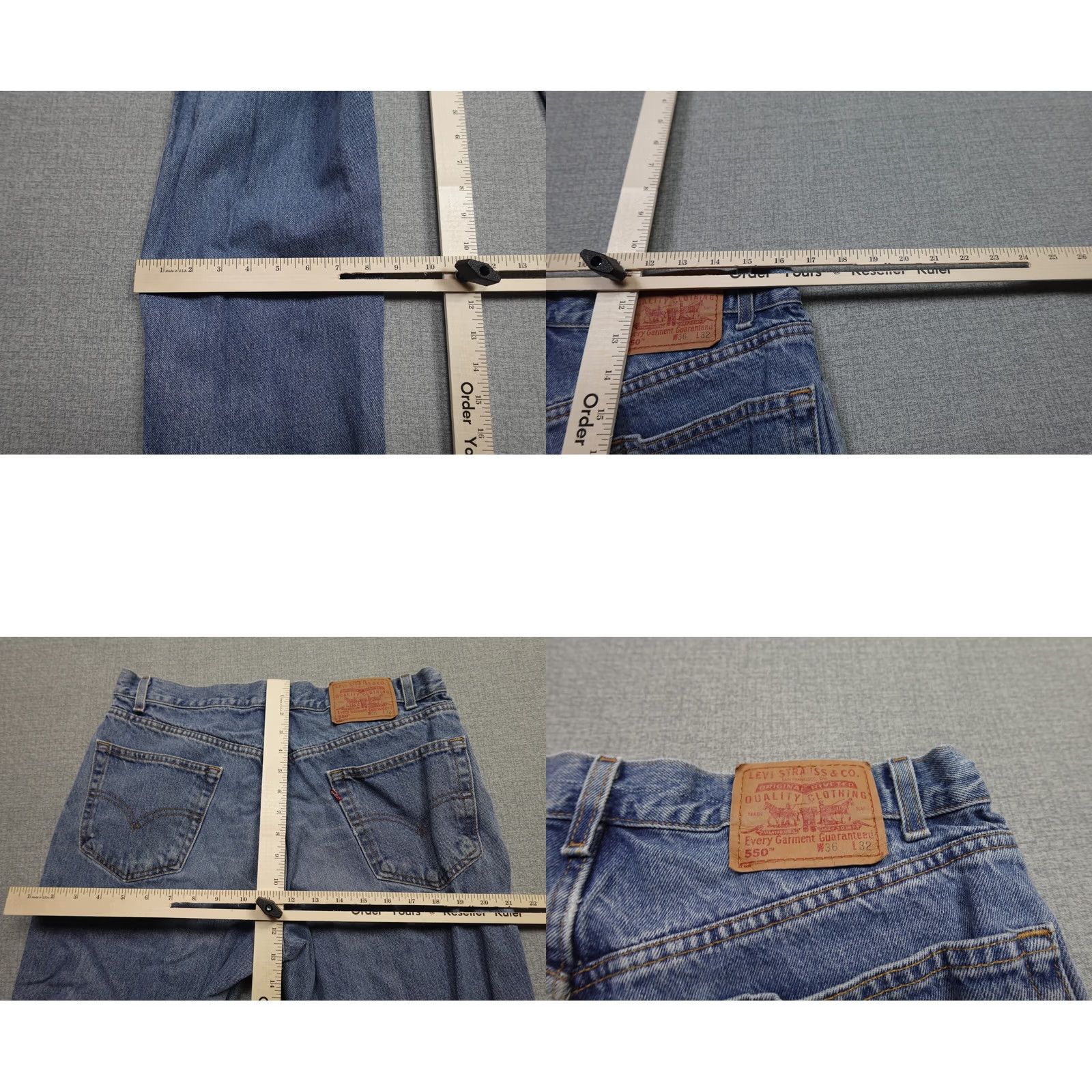 Levi's VINTAGE Levi's 550 Jeans Mens 36x32 Blue Relaxed Fit Light Wash Cowboy Rancher Jeans Mens 36 Blue Relaxed 550 Cowboy Jeans Levi's 550 Regular Fit Men Size US 36 / EU 52 - 8 Thumbnail