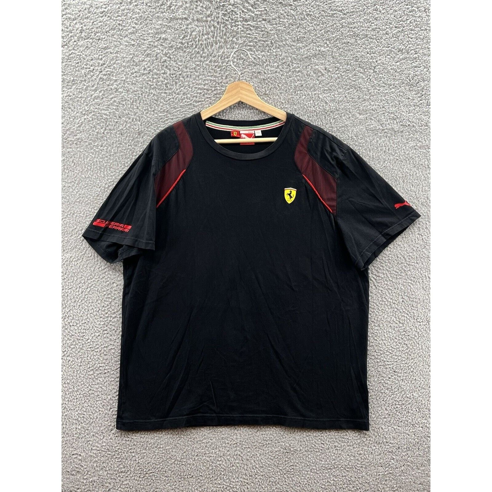 Puma Puma Scuderia Ferrari Black Crew Neck Patch Logo Tee T-Shirt Size US XXL / EU 58 / 5 - 1 Thumbnail