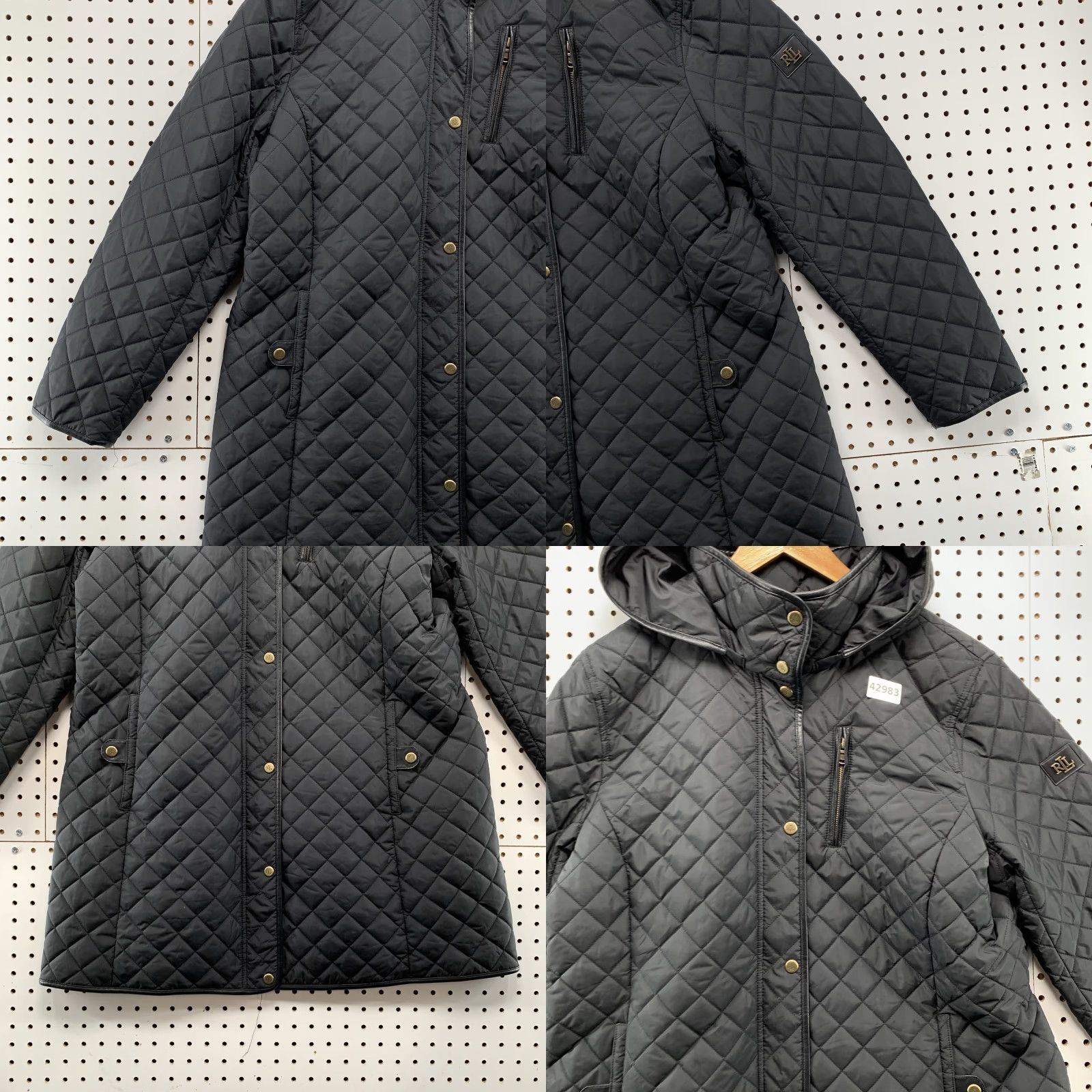 Ralph Lauren VINTAGE LRL Lauren Ralph Lauren Black Quilted Hooded Coat Womens Size 0X Equestrian Size XL / US 12-14 / IT 48-50 - 8 Thumbnail