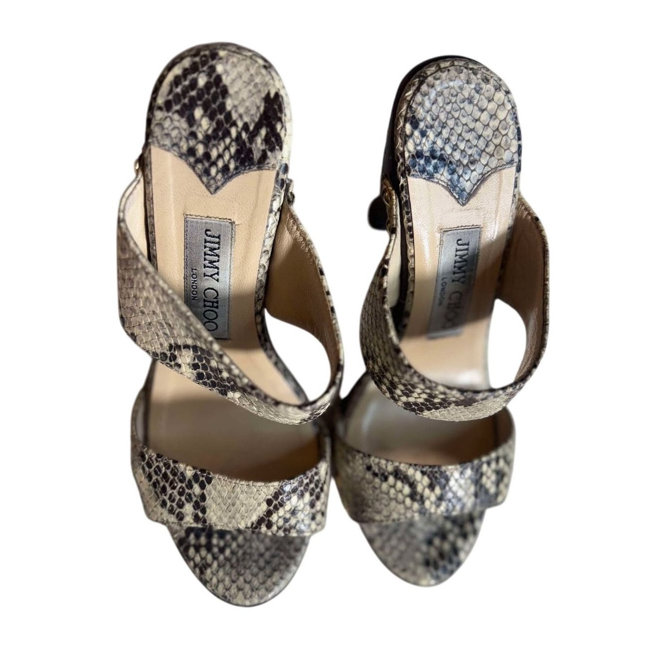 Jimmy Choo Jimmy Choo Mule Snakeskin Heels | Size 36 (US 5.5) Size US 9 / IT 39 - 2 Thumbnail